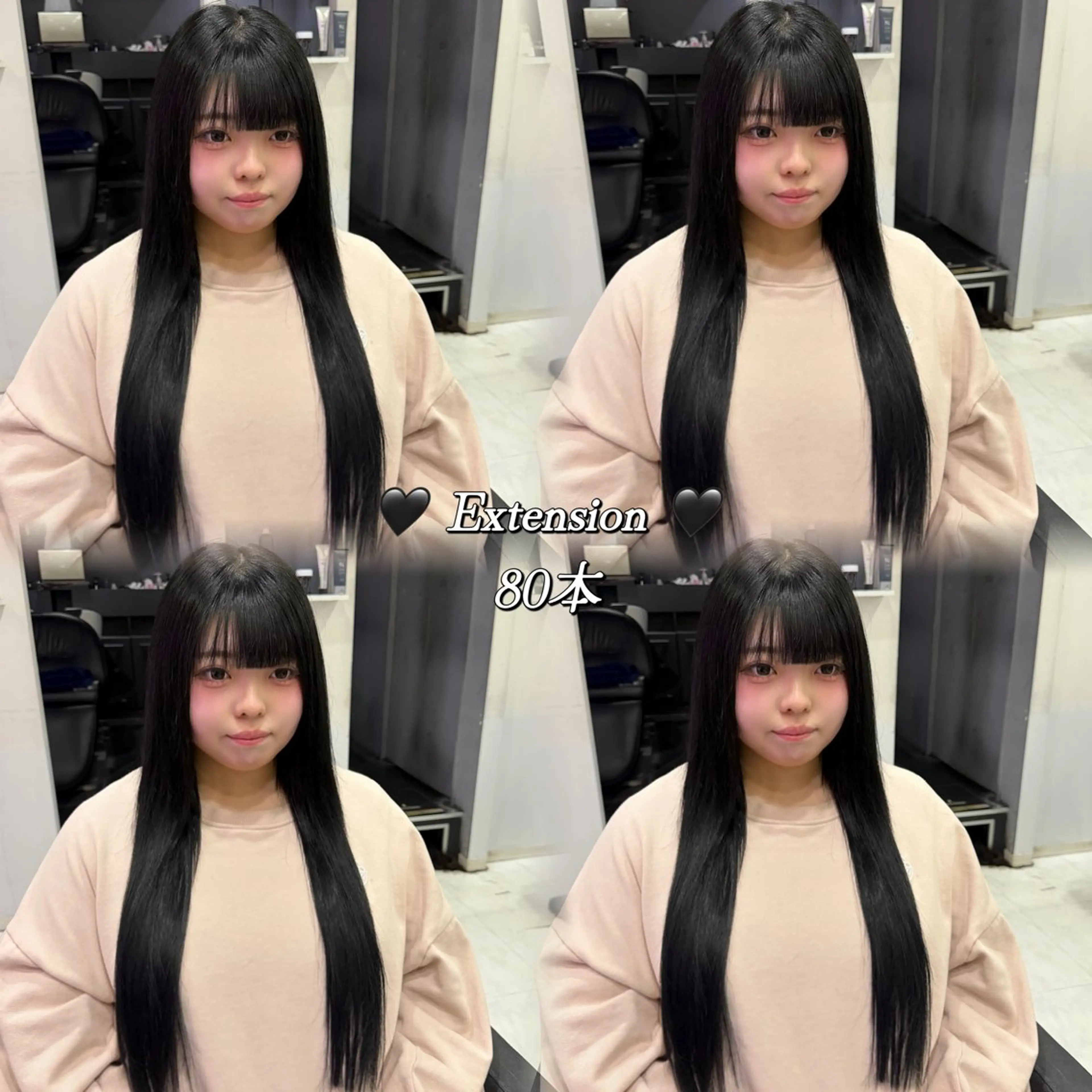 ロング カラー トリートメント エクステ 🦋REISA🦋 エクステ×ハイトーンのヘアスタイル