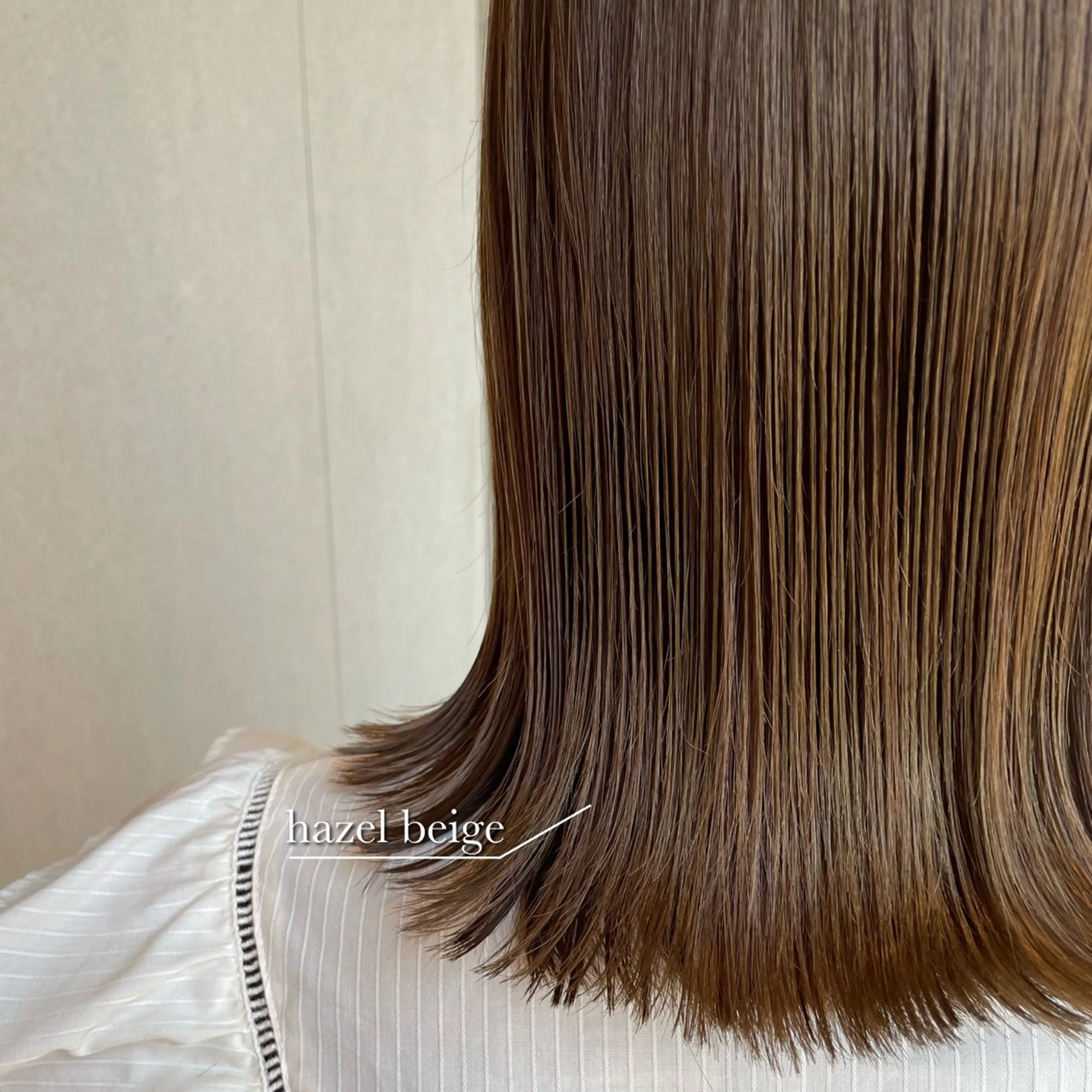 ミディアム カラー カット ヘアカラー トリートメント ベージュカラー 🧸綾里のヘアスタイル