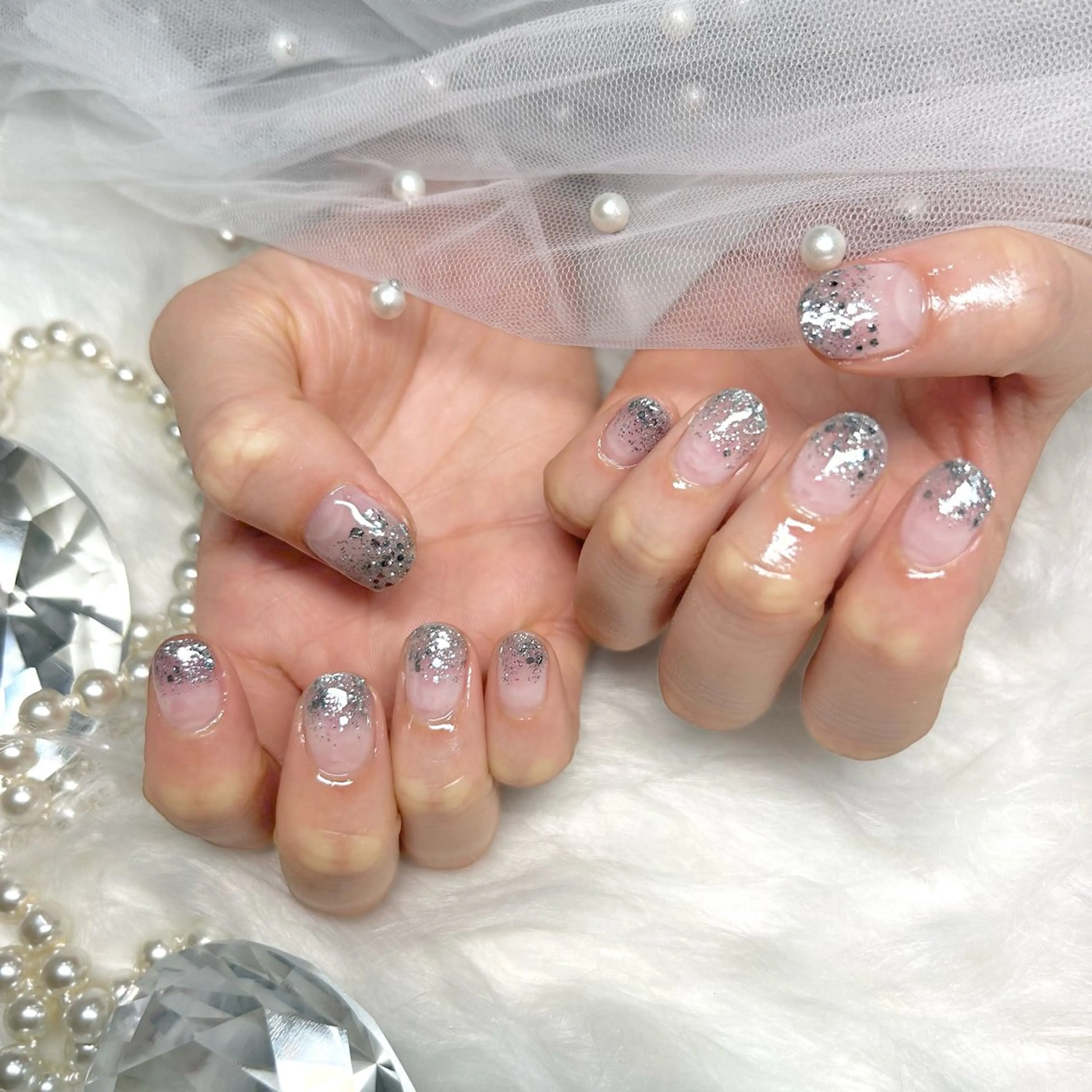 ネイル ラメ(グリッター) ラメグラデーション nail salon BONはるのネイルデザイン