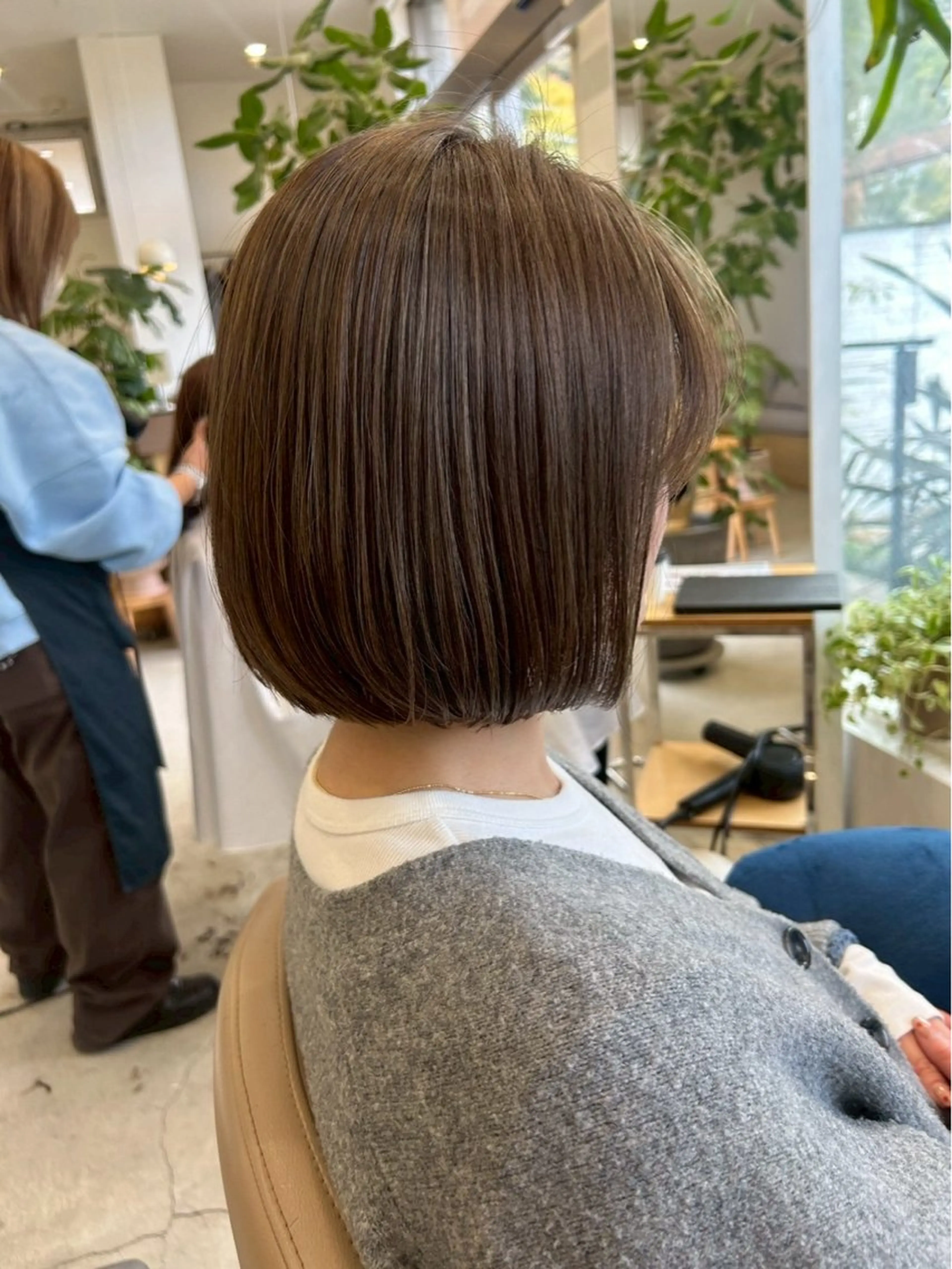 ショート カラー ブラウンカラー ナチュラルブラウン rion🪽 /縮毛矯正のヘアスタイル