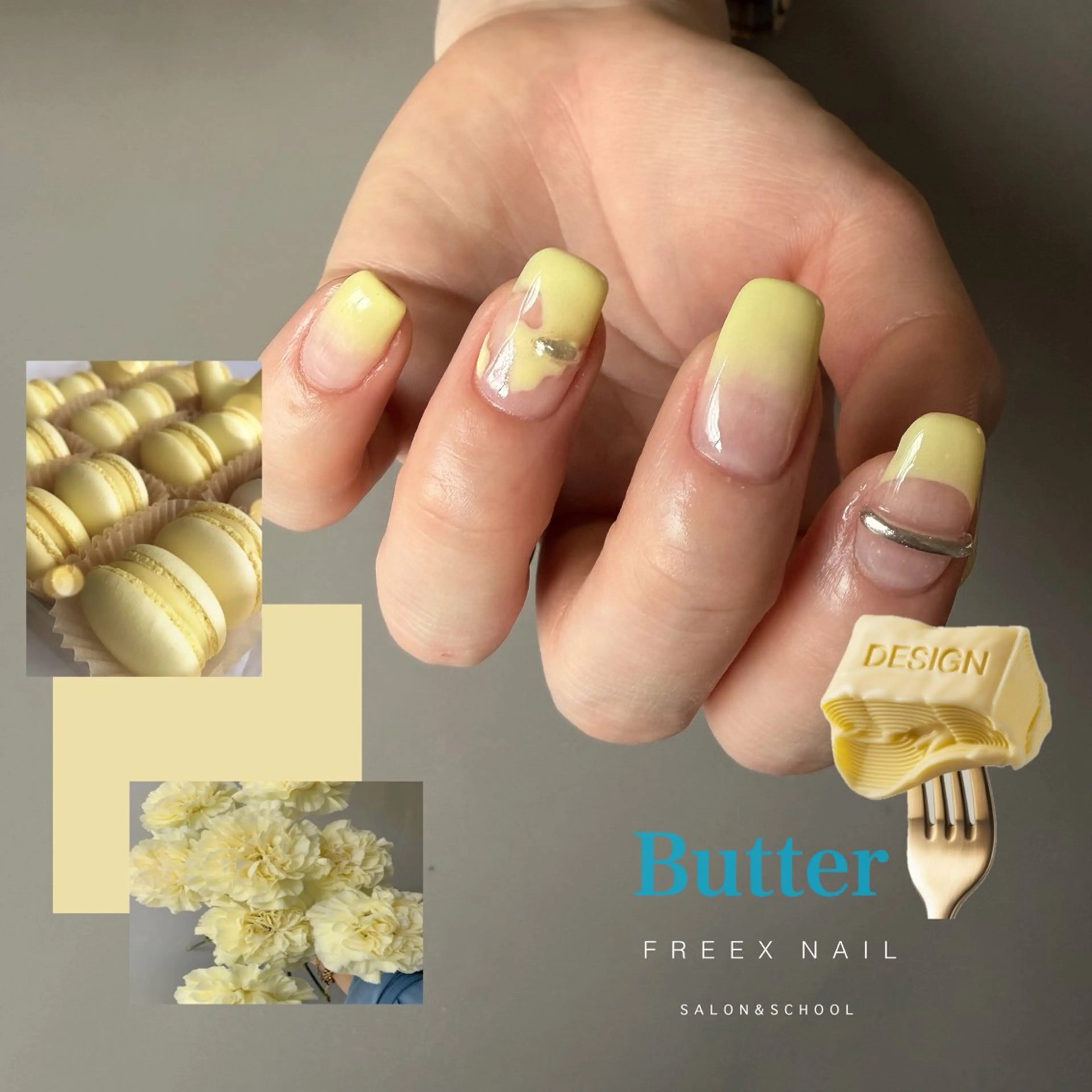 ネイル 黄色 ハンドネイル フットネイル freex nail /ニュアンス/個性派のネイルデザイン