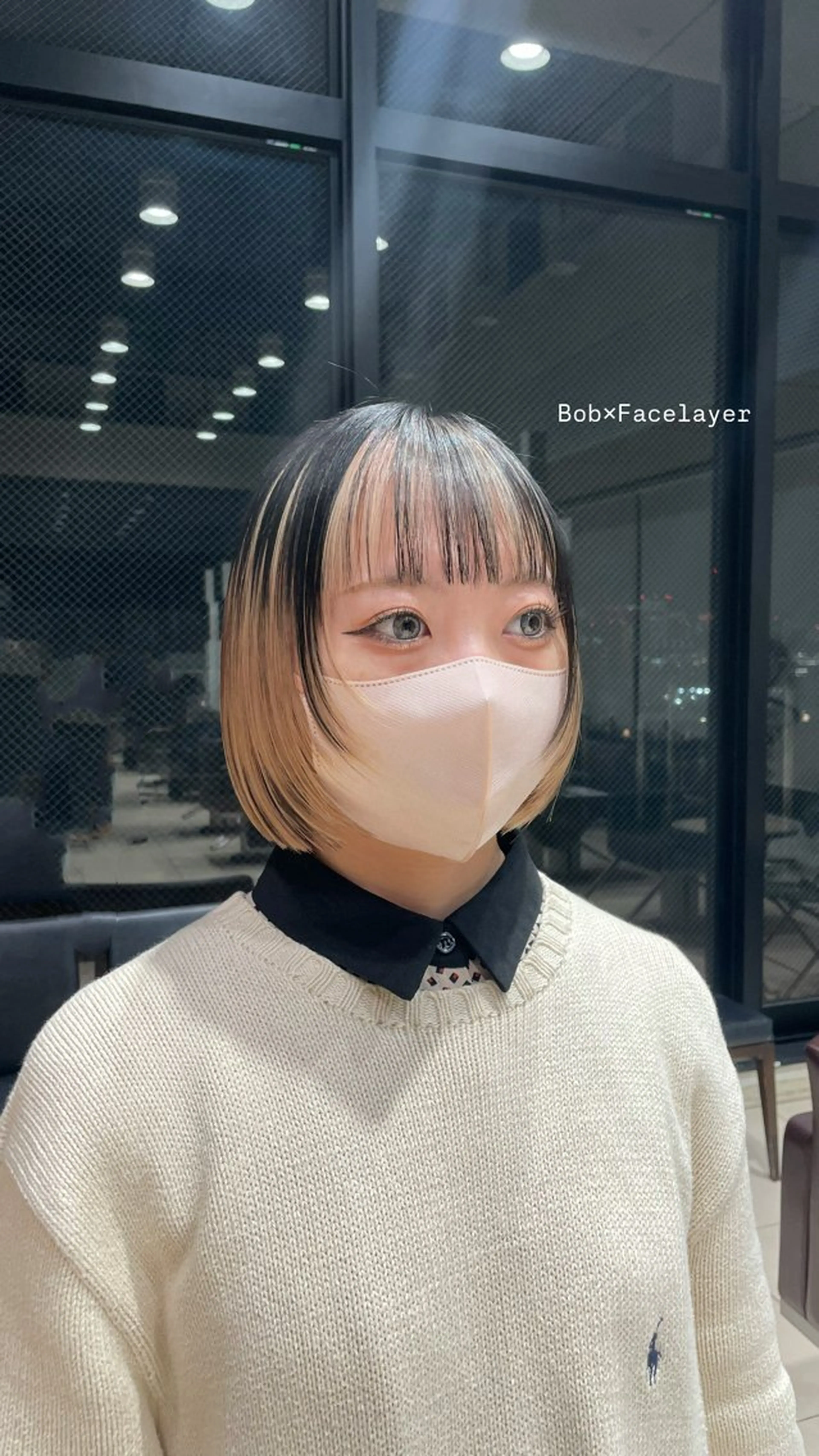 ショート ボブ 顔まわりレイヤー 顔周りカット レイヤーカット 小池 夏生のヘアスタイル
