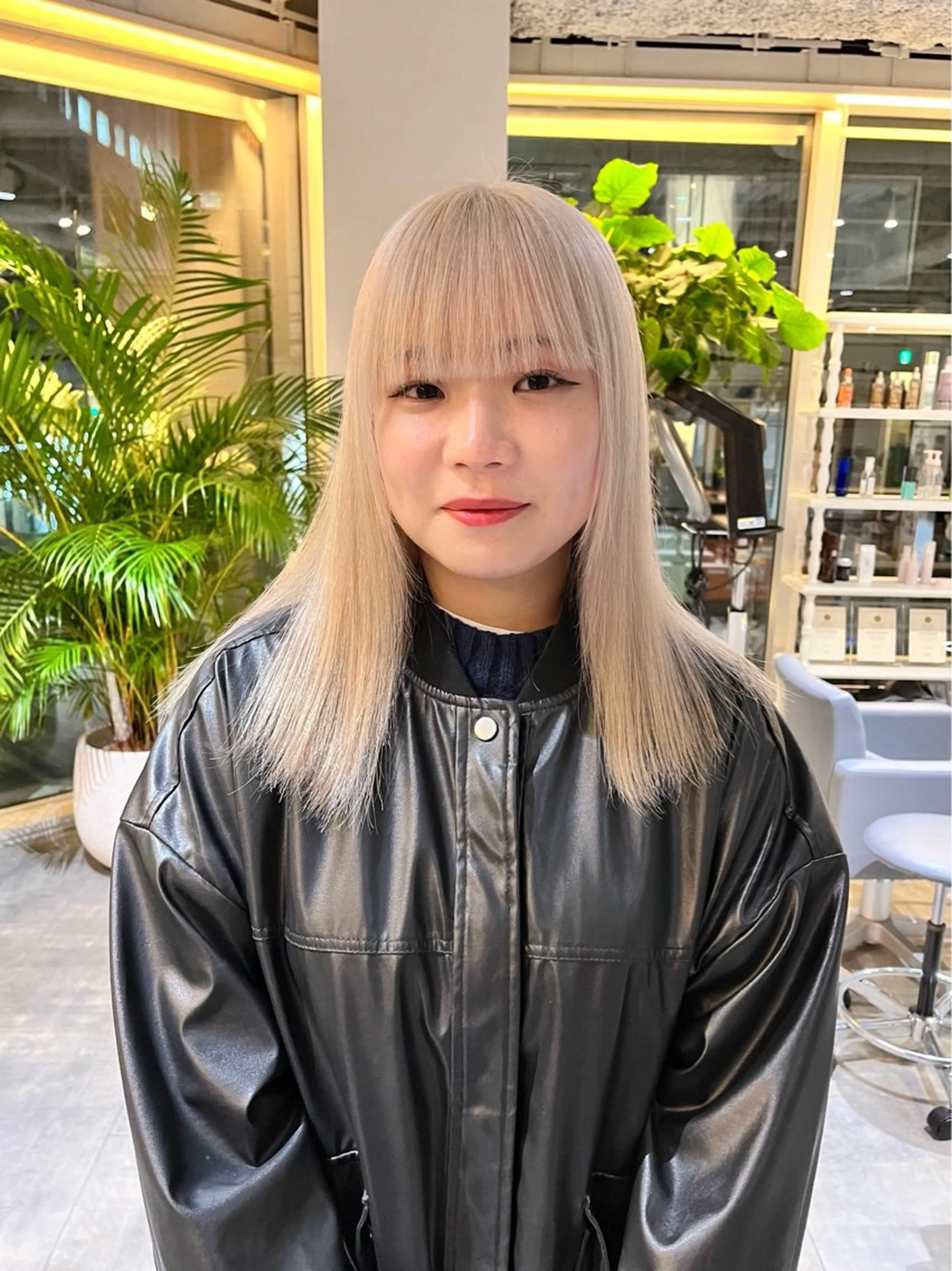 セミロング カラー ブロンド ハイトーンカラー ヘアカラー トリートメント ショート/パーマ/ カラー/FUKOのヘアスタイル