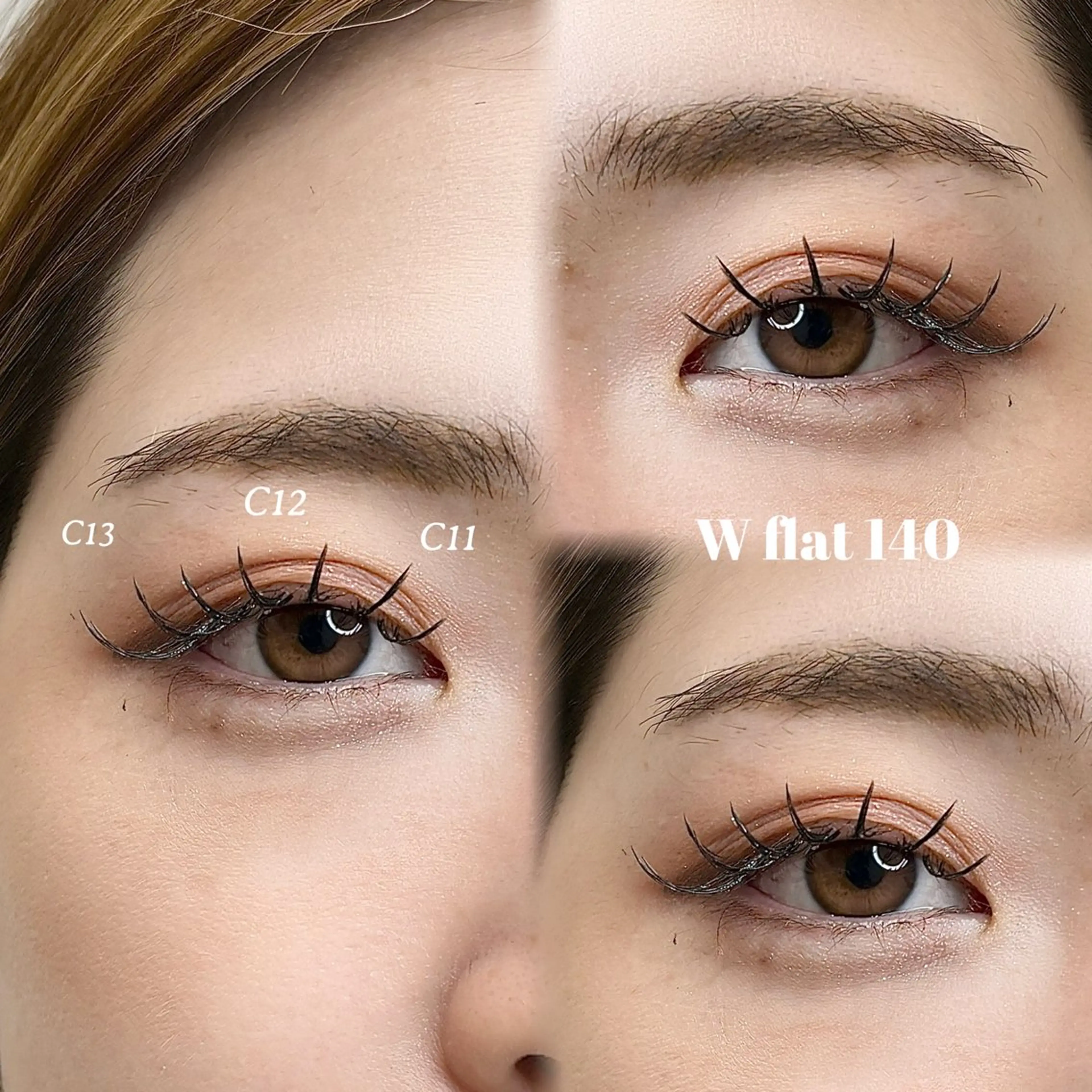 マツエク・マツパ フラットラッシュ WHITE LASH 西宮【REIKA】のマツエク・マツパデザイン