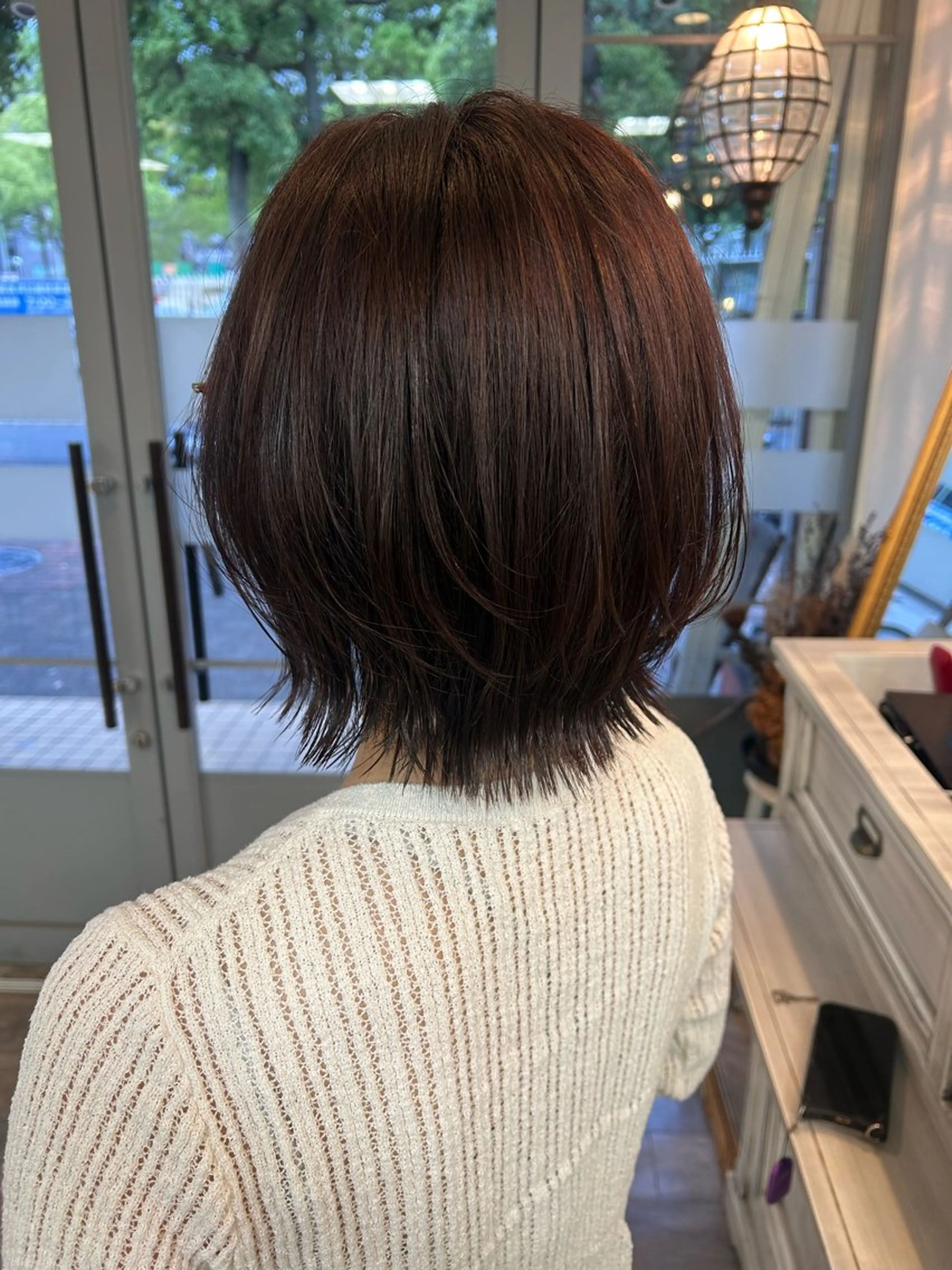 ミディアム ボブレイヤー ボブ レイヤーカット カット ヘアカラー ヘッドスパ 金山/くびれショート ショートボブAikaのヘアスタイル