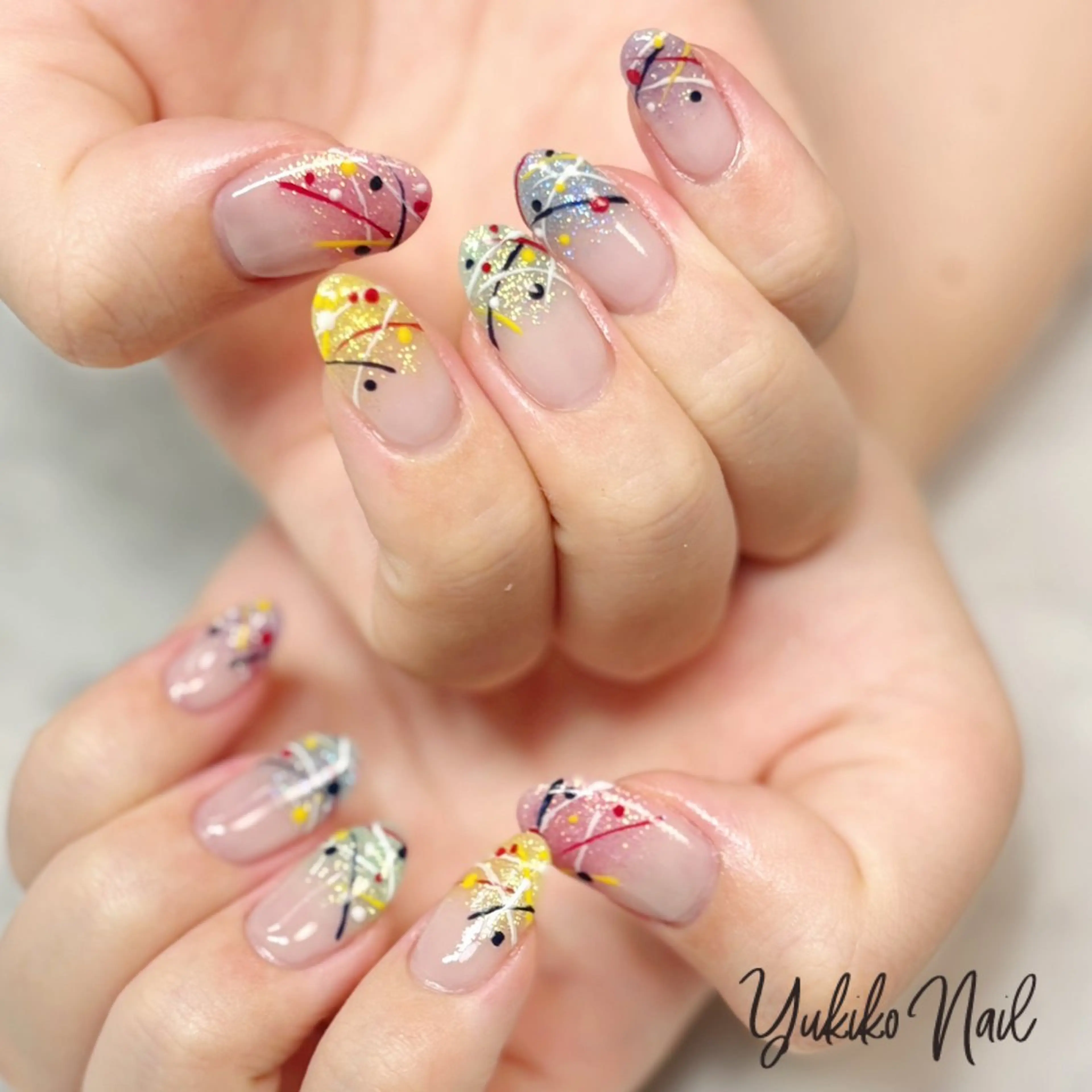 ネイル 夏ネイル ヨーヨーネイル ユキコ ネイルのネイルデザイン