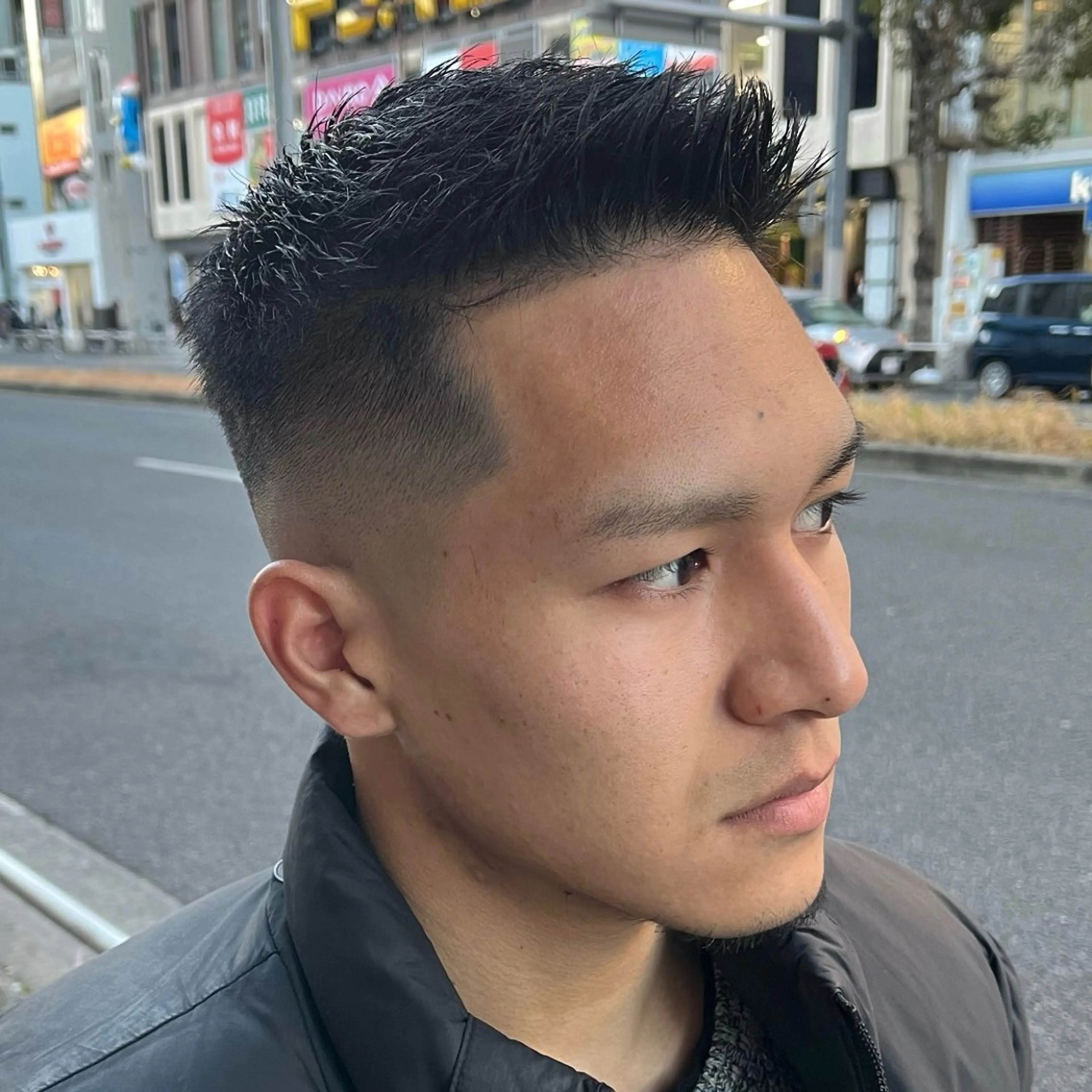 ショート メンズ フェードカット メンズパーマ スキンフェード スパイキーショート ショートヘア カット 立川/メンズパーマ 厚進太郎のヘアスタイル
