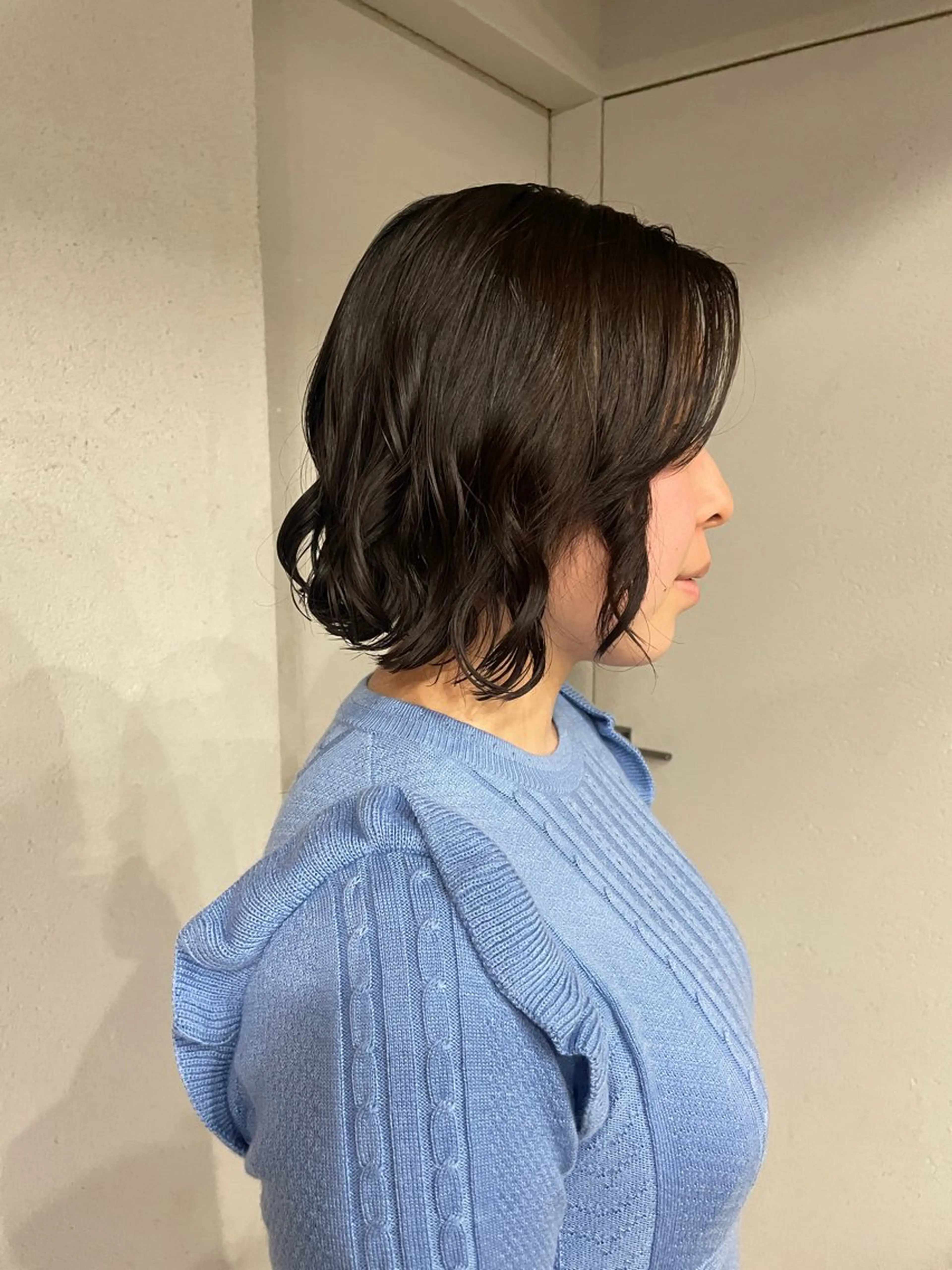 ミディアム カラー パーマ カット 表参道🌿赤み消し カラー/チナツのヘアスタイル