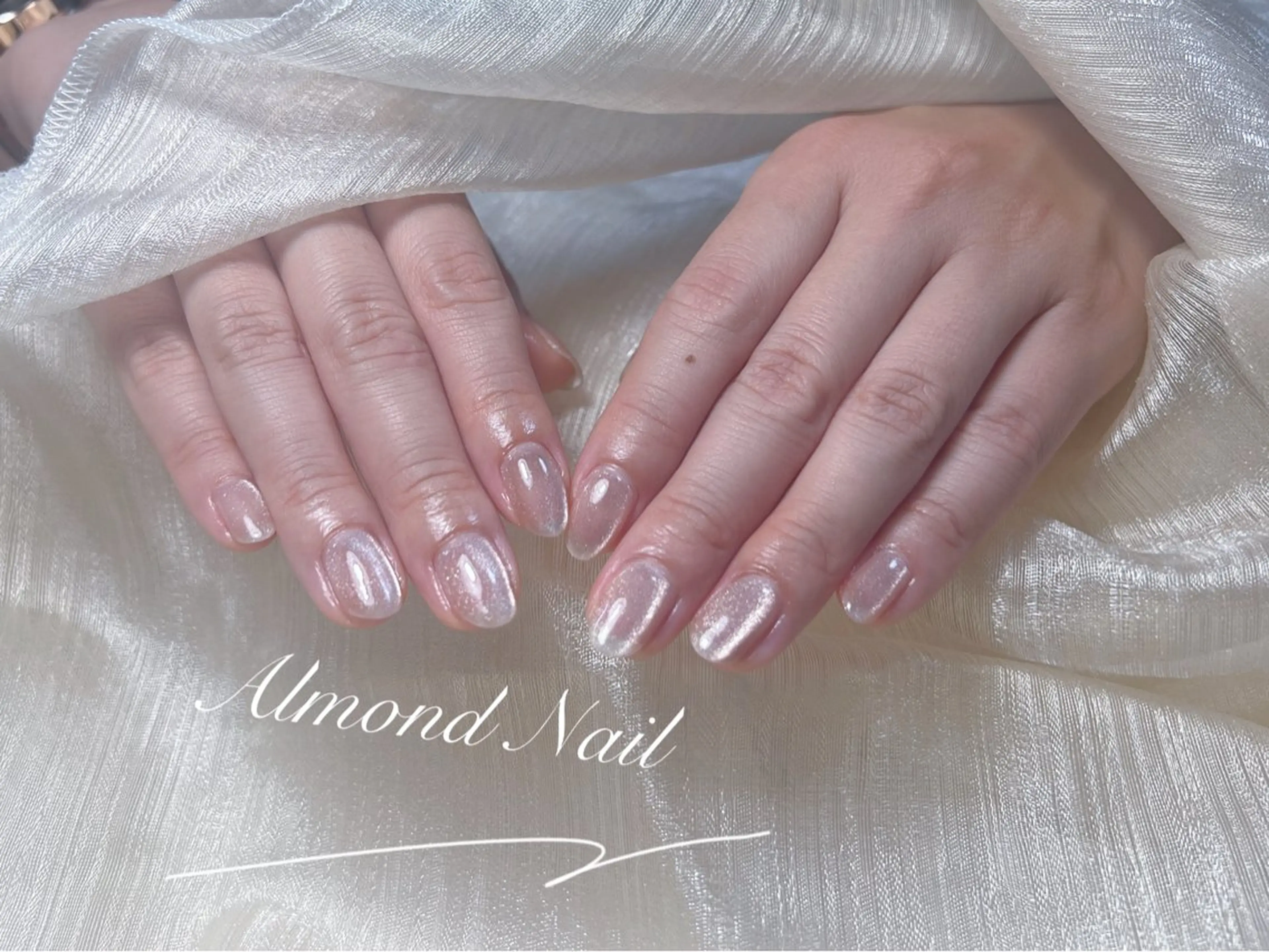 ネイル 長さ出し フラッシュネイル フットネイル フレンチネイル ジェルネイル Almond Nail 亀戸のネイルデザイン