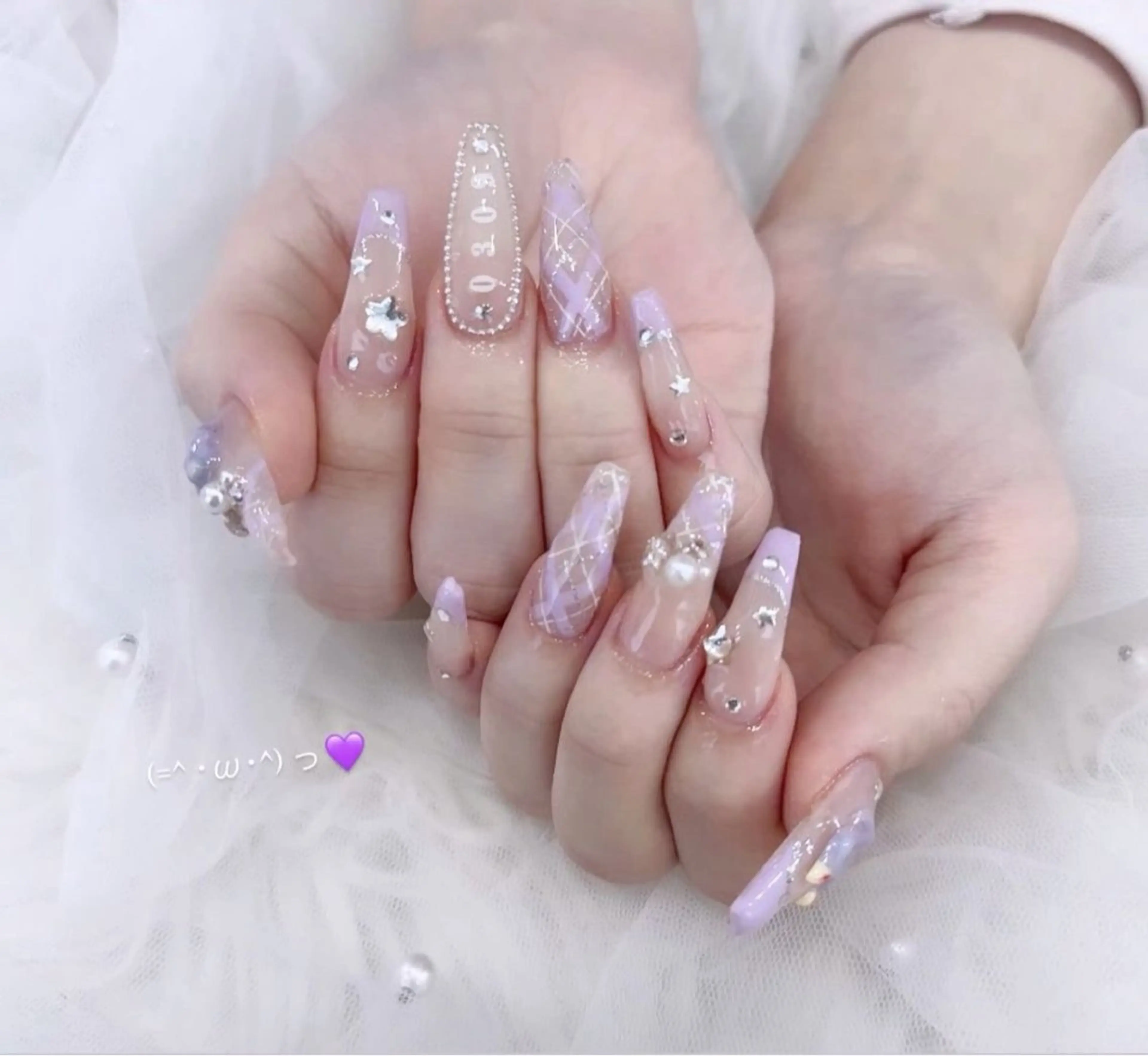 ネイル フレンチネイル キラキラネイル 韓国ネイル シンプルネイル ワンホンネイル ハンドネイル MEI Nailのネイルデザイン