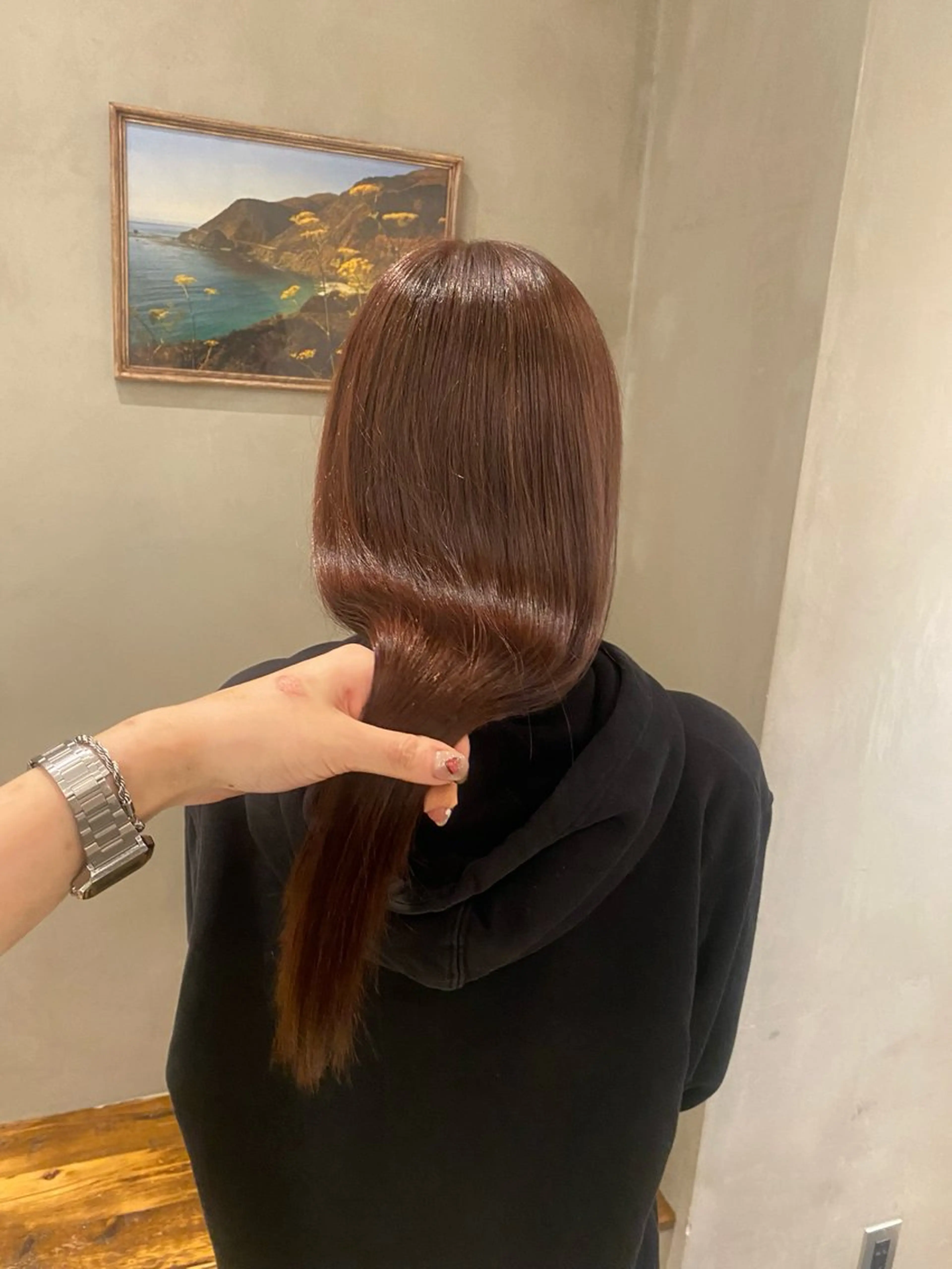 セミロング カット ヘアカラー トリートメント 顔周りcut・ご相談 ＝新宿しずく🇰🇷のヘアスタイル