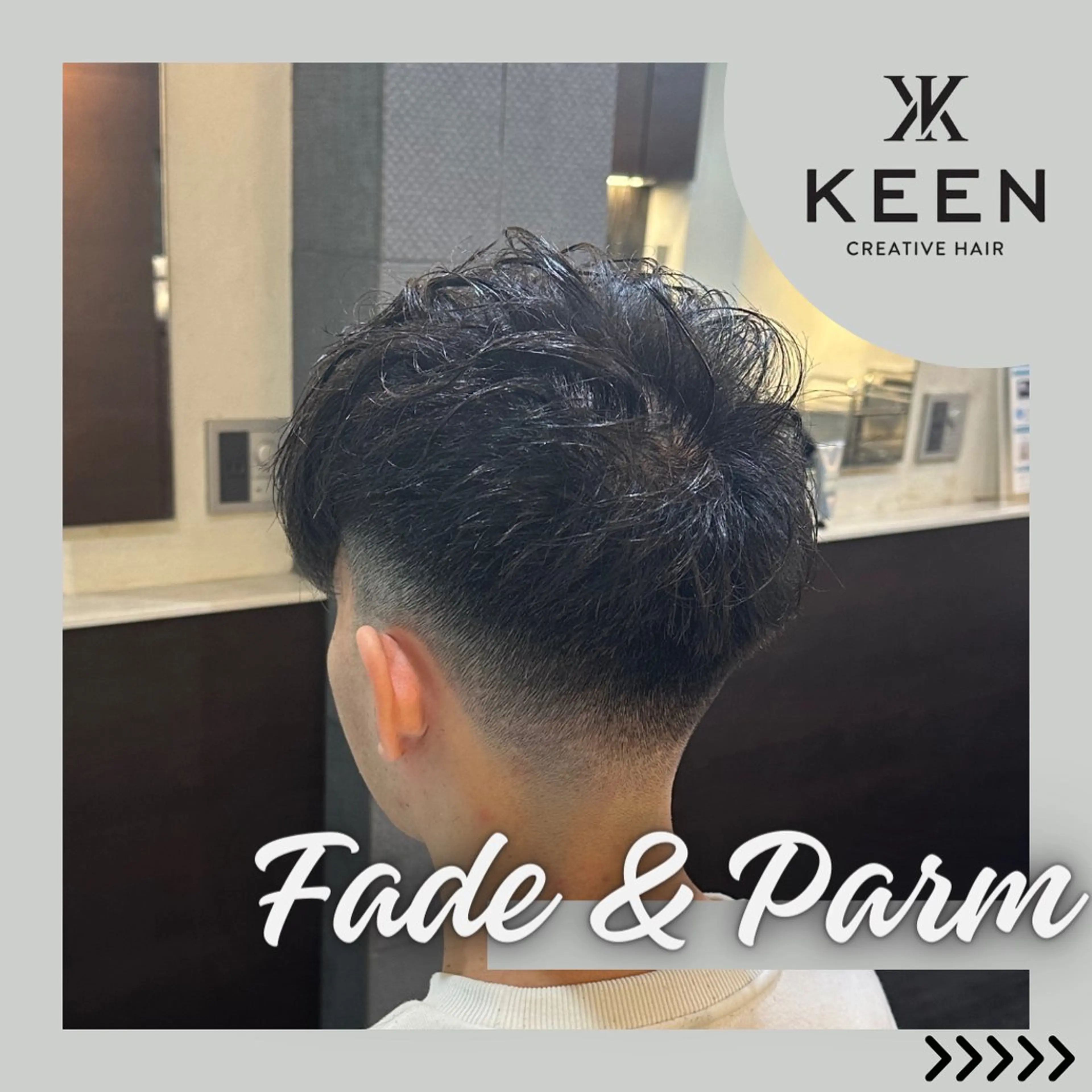 ショート パーマ メンズ KEEN creative hare所属・刈り上げの あおきさんのヘアスタイル