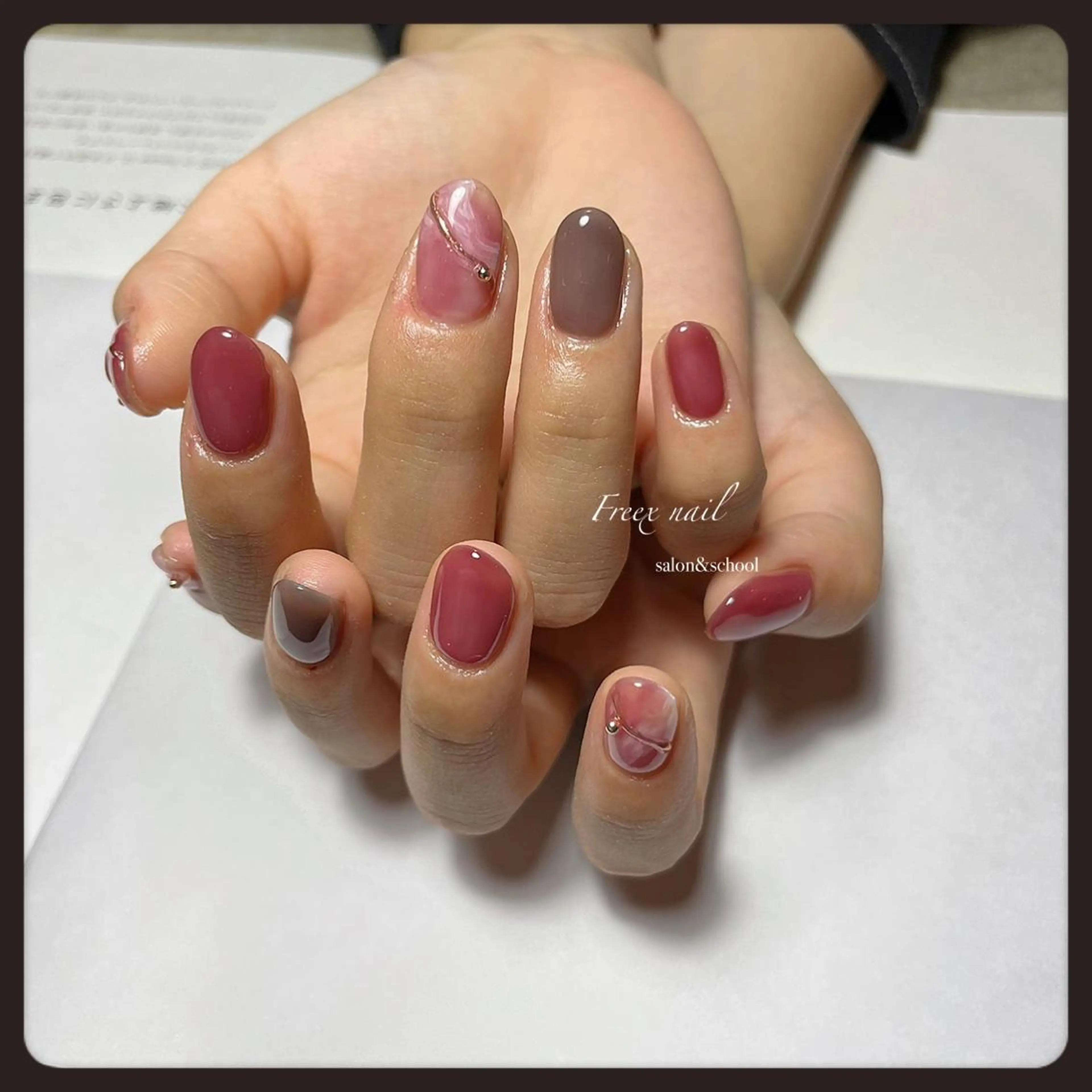 ネイル ハンドネイル ハンドケア freex nail /ニュアンス/個性派のネイルデザイン
