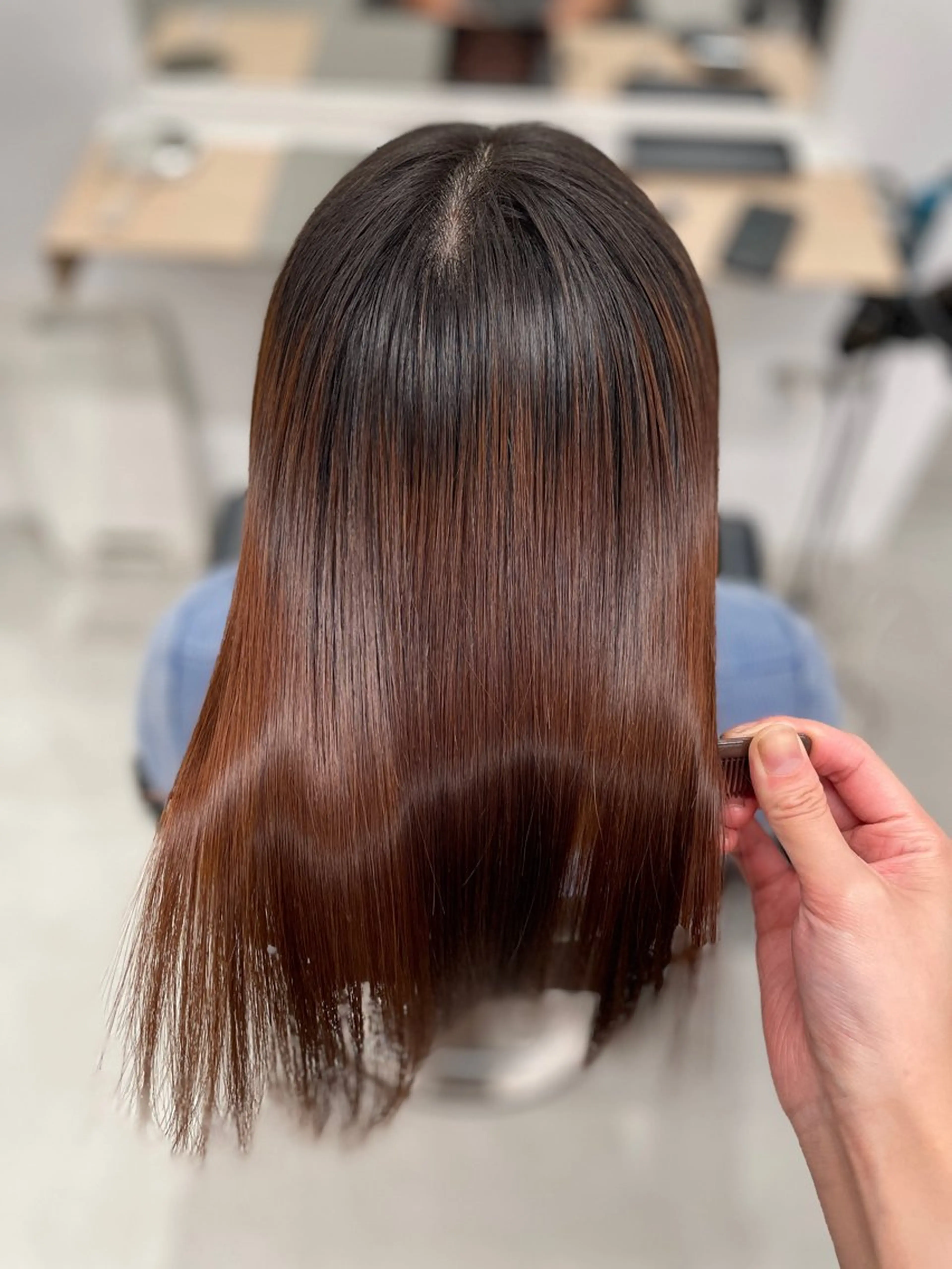 ミディアム 縮毛矯正 🤍ショートボブ 🤍NANAMI🤍のヘアスタイル