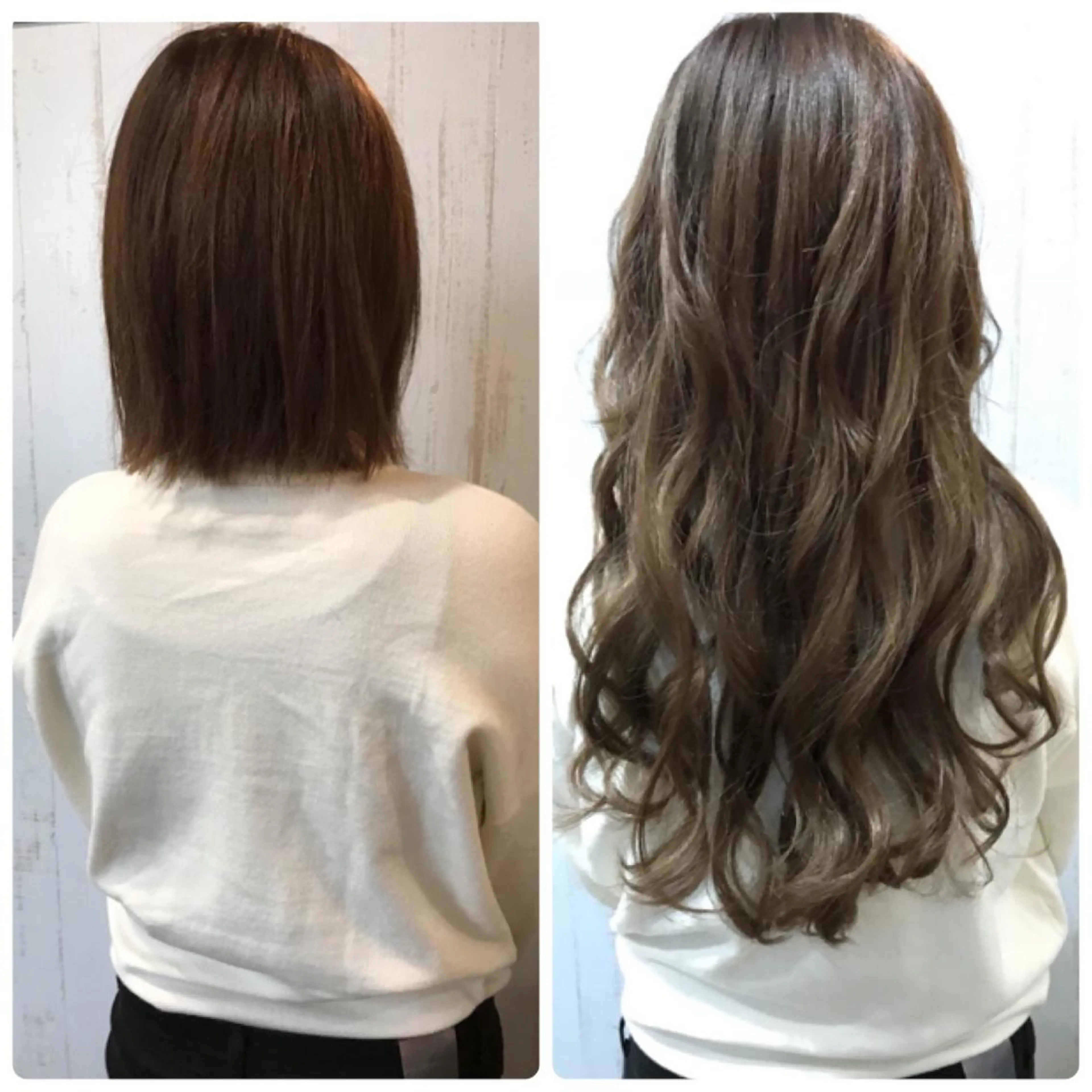 セミロング カラー パーマ ヘアアレンジ R3 Eyelash RSKのマツエク・マツパデザイン