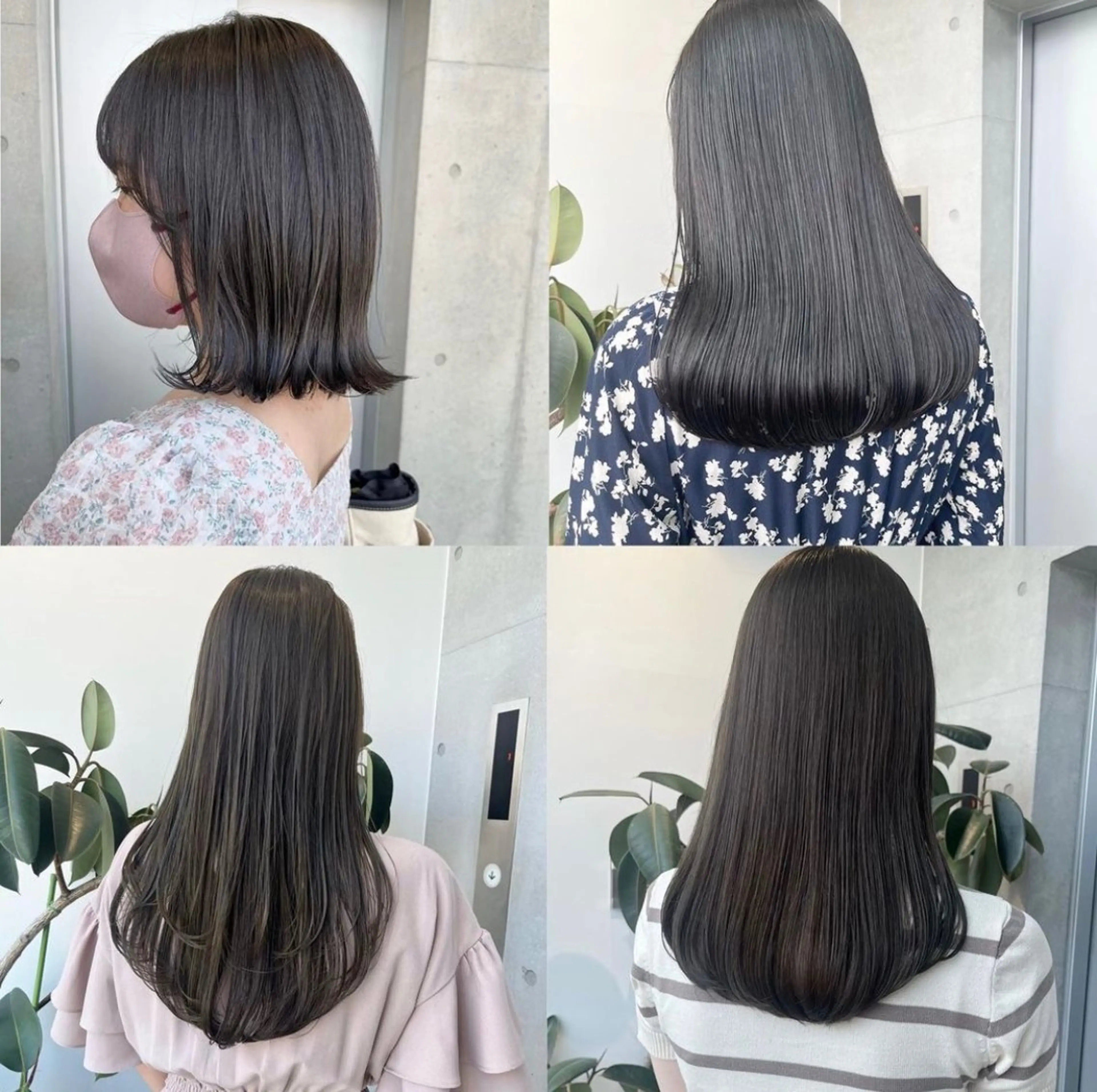 ミディアム カラー パーマ カット ヘアカラー トリートメント ヘアセット 透明感/オリーブ/ グレージュ/YUKAのヘアスタイル