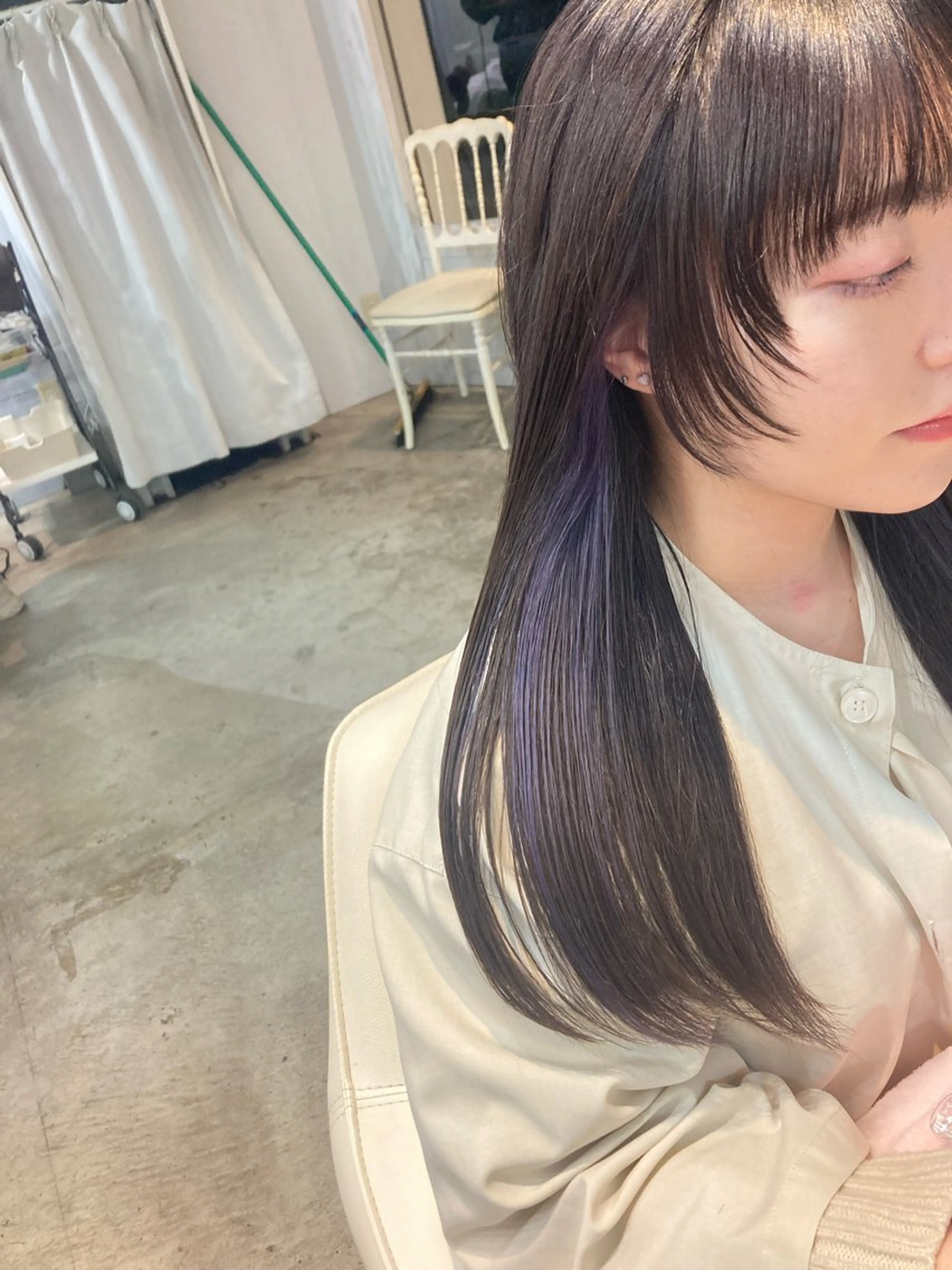 ロング 顔まわりレイヤー レイヤーカット ショートヘア/ボブ/ レイヤー/佐藤　葵のヘアスタイル