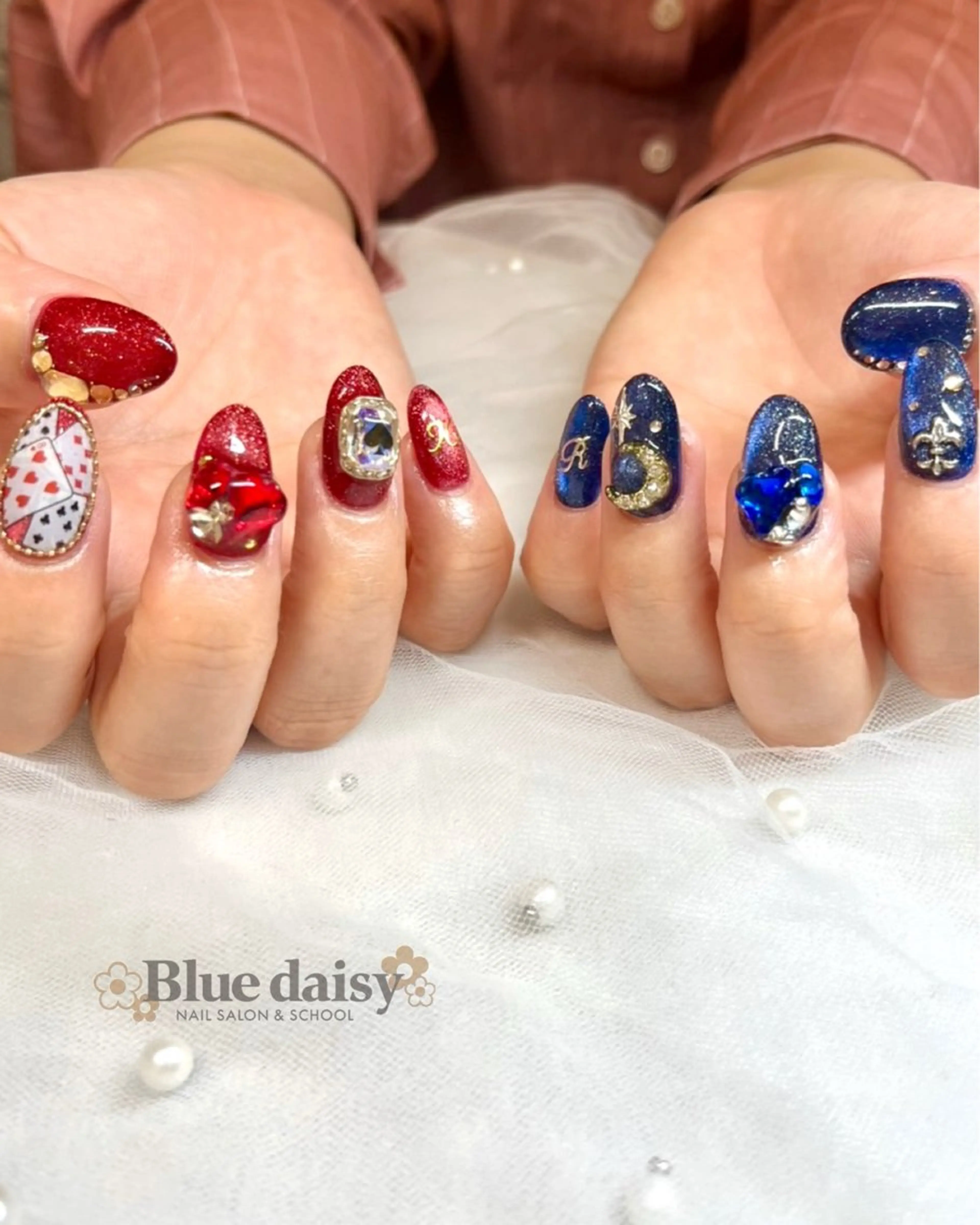 ネイル ハンドネイル Blue daisy 栄本店のネイルデザイン