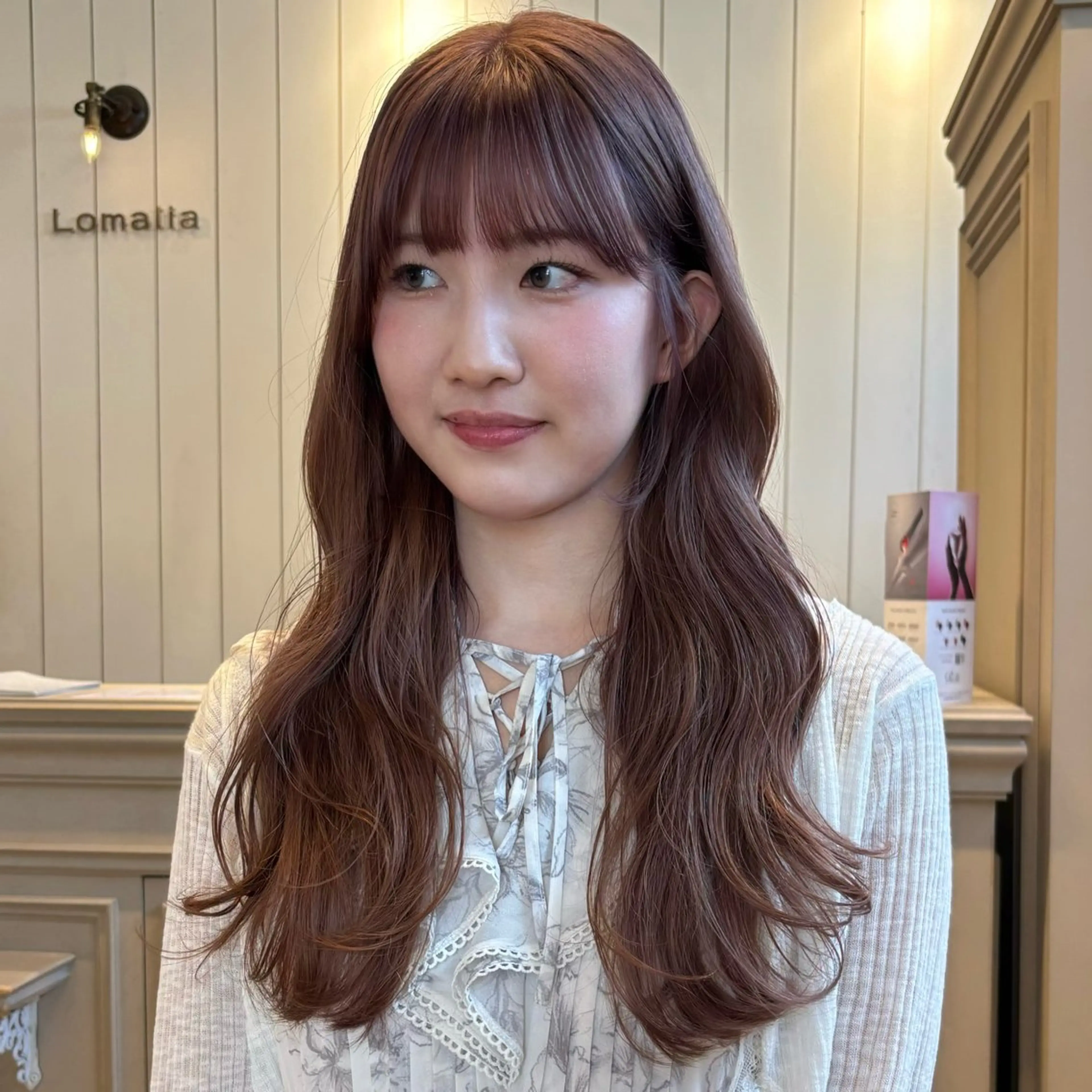 ロング カット ヘアカラー トリートメント 盛れる透明感カラー・ momokaのヘアスタイル