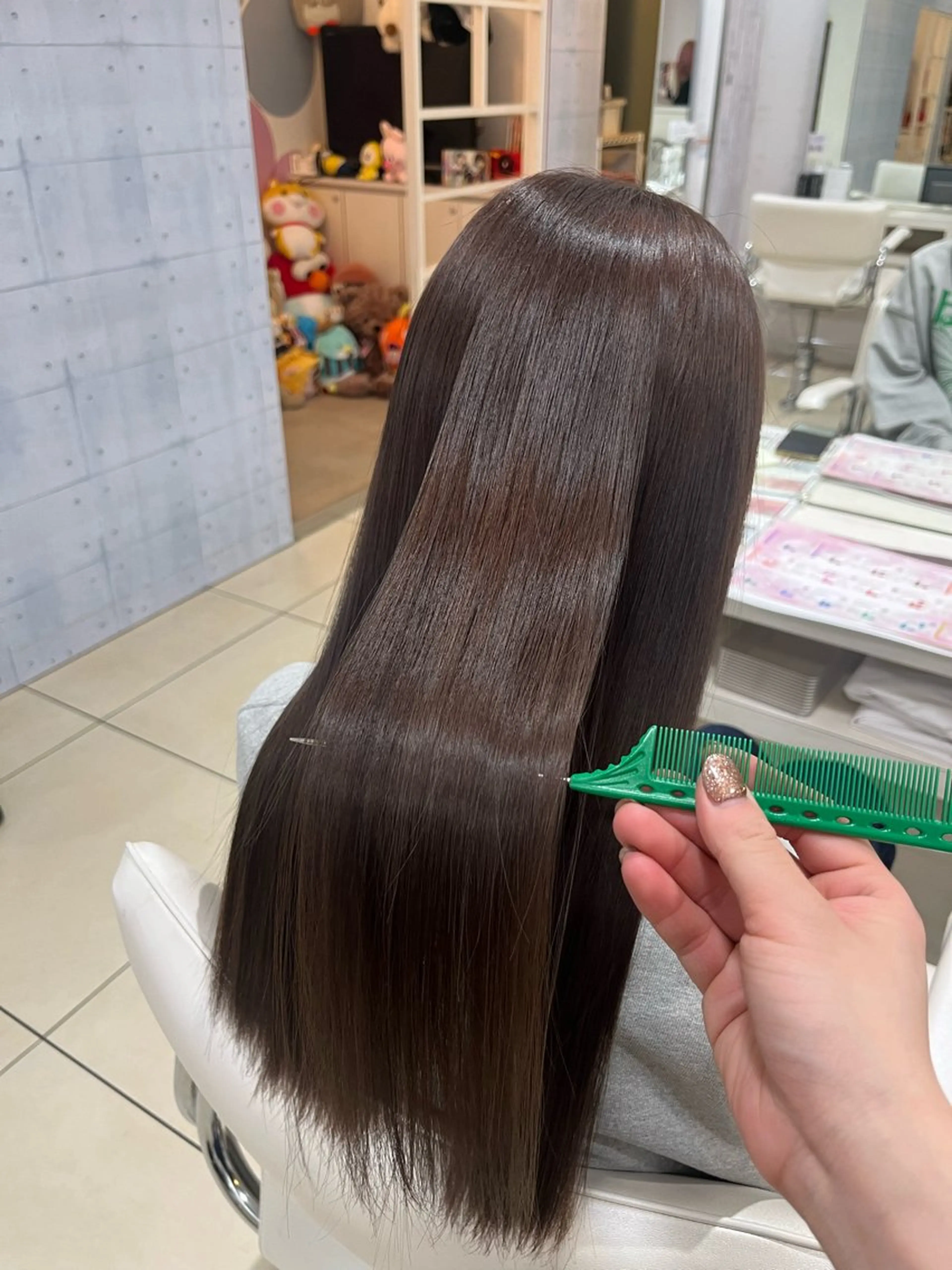 ロング カラー グレージュ オリーブグレージュ オリーブグレー 髪質改善 ヘアカラー 🤎ベージュカラー/ 髪質改善/山岸🤎のヘアスタイル