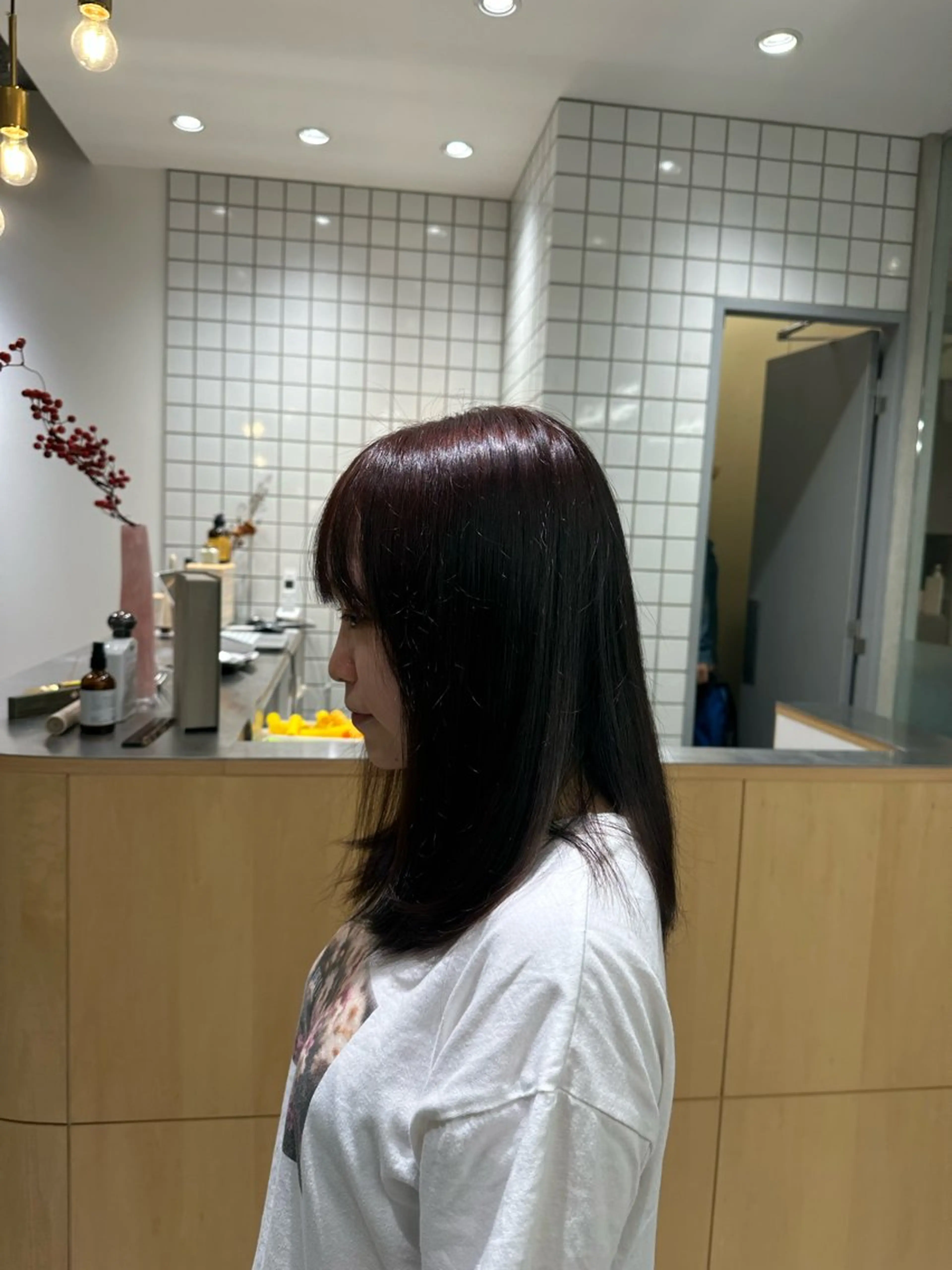 セミロング ヘアカラー 🍇透明感カラー/ カットひかる🍒のヘアスタイル