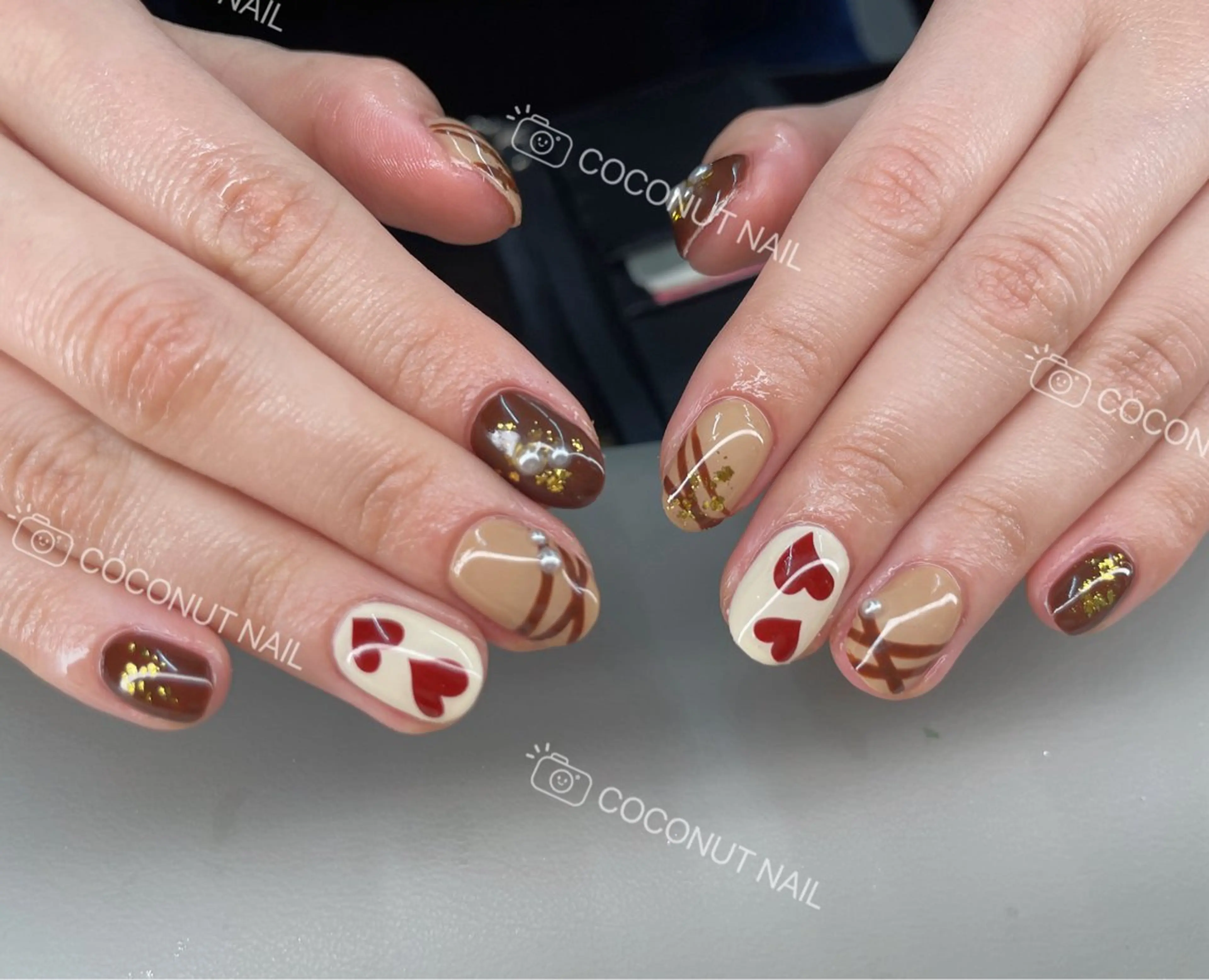 ネイル ハンドネイル 神田 ココナッツのネイルデザイン