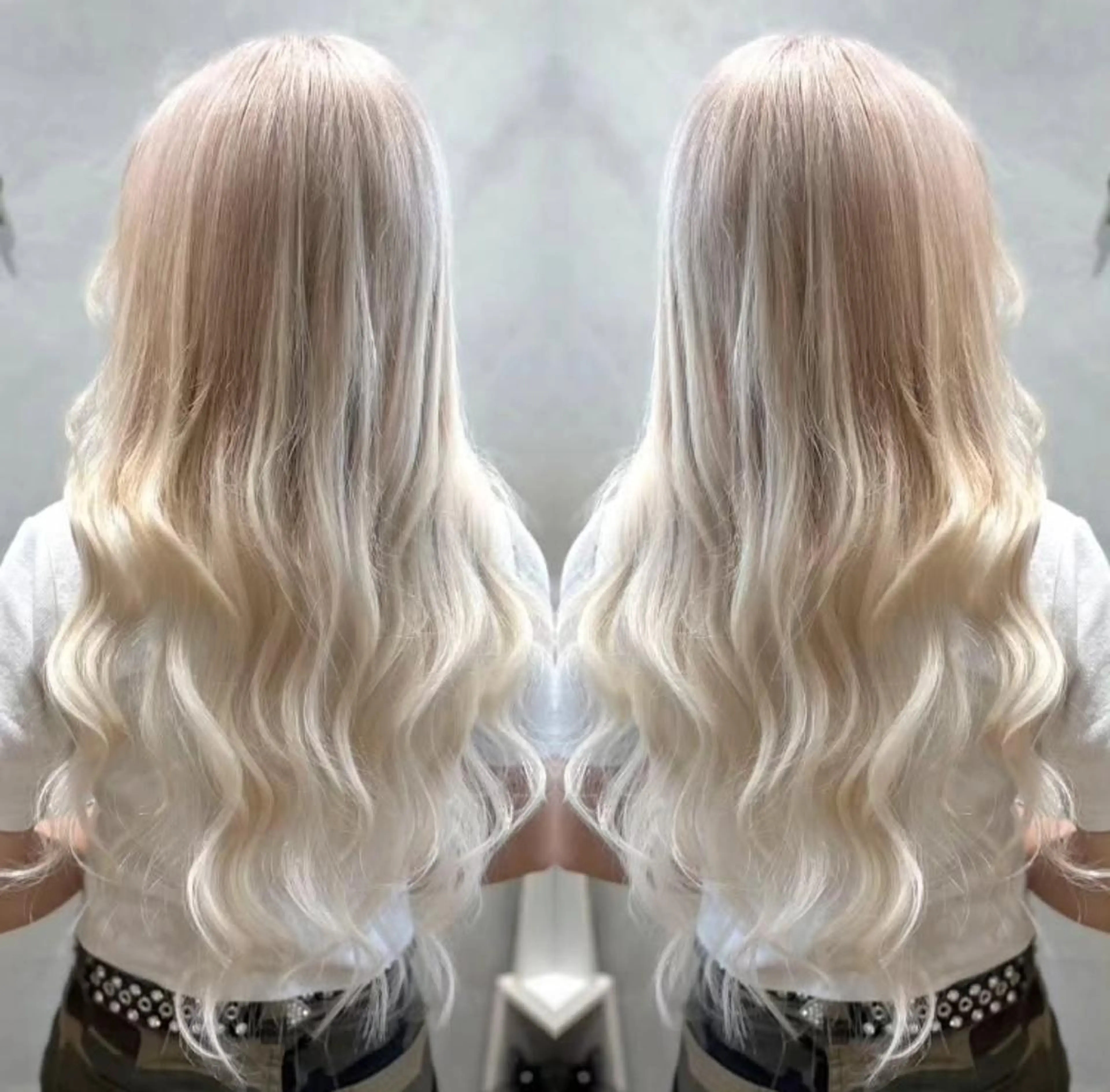 カラー セミロング ヘアアレンジ キッズ ヘアカラー トリートメント ♡SNSで大バズり♡ コリアン羽エクステ◎のヘアスタイル