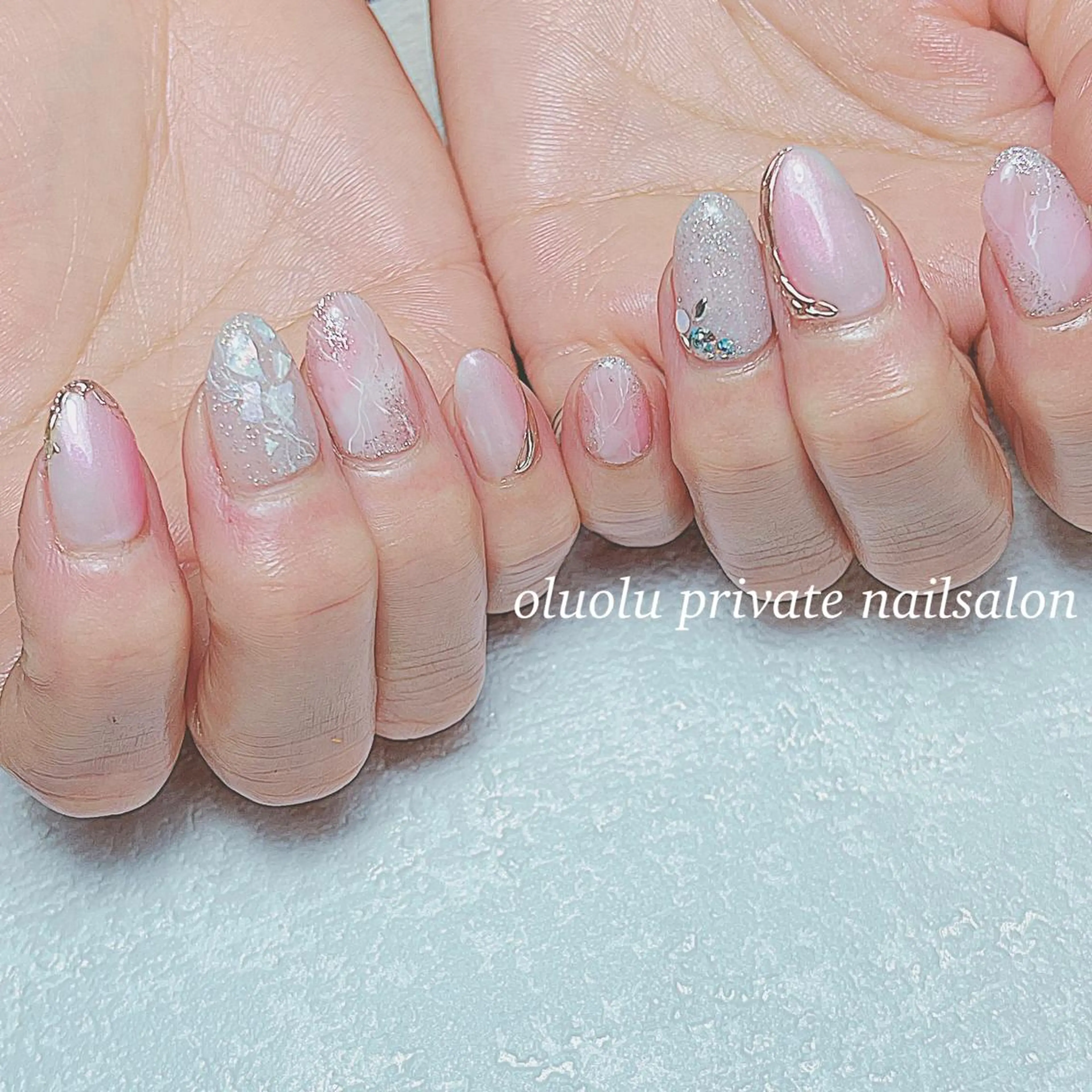 ネイル アートネイル オーロラネイル フットネイル ジェルネイル グラデーション ハンドネイル 大村 紬華のネイルデザイン