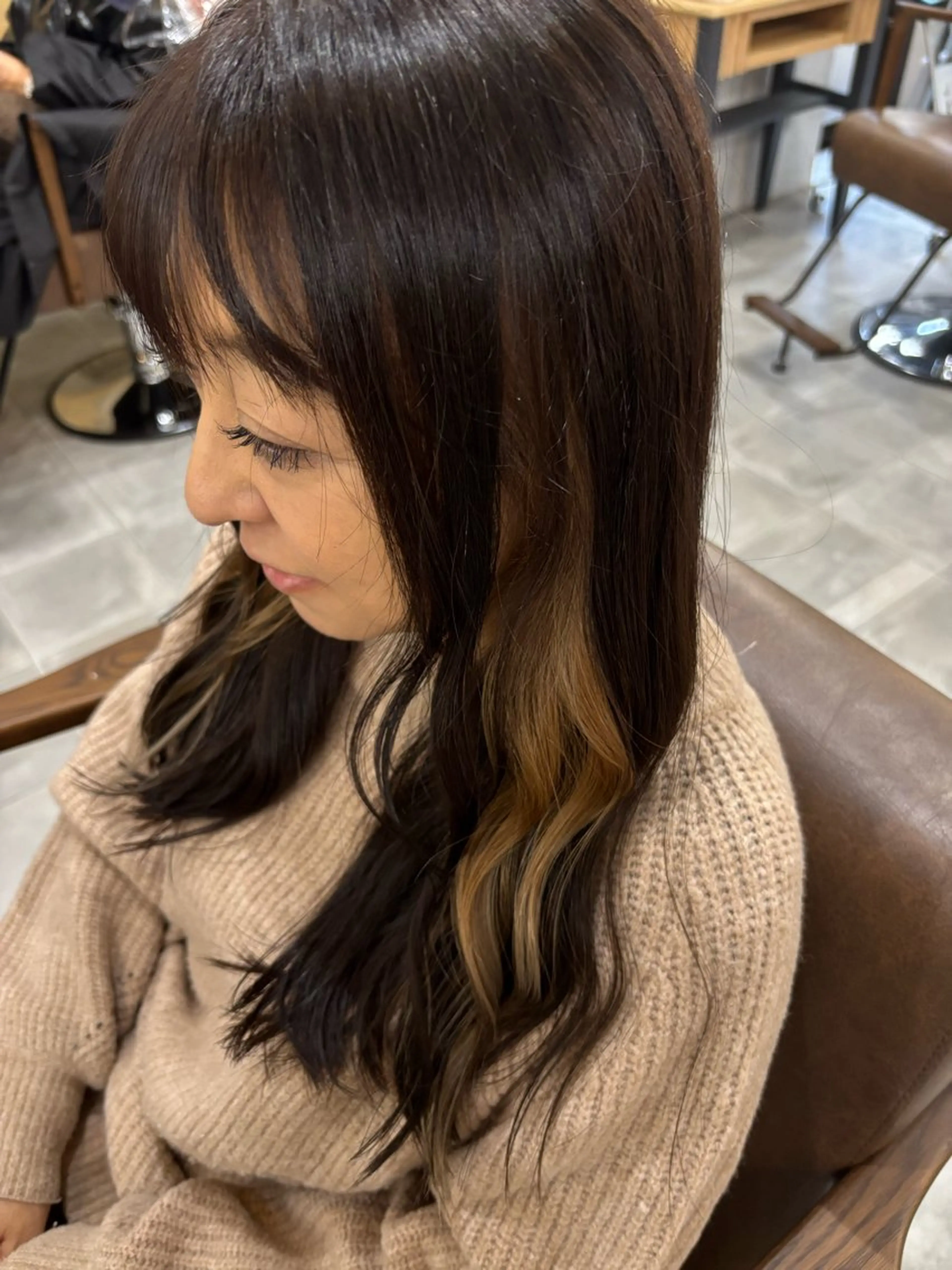 ロング カラー カット ヘアカラー トリートメント ❄️中野侑香❄️ ハイライト/ブリーチのヘアスタイル