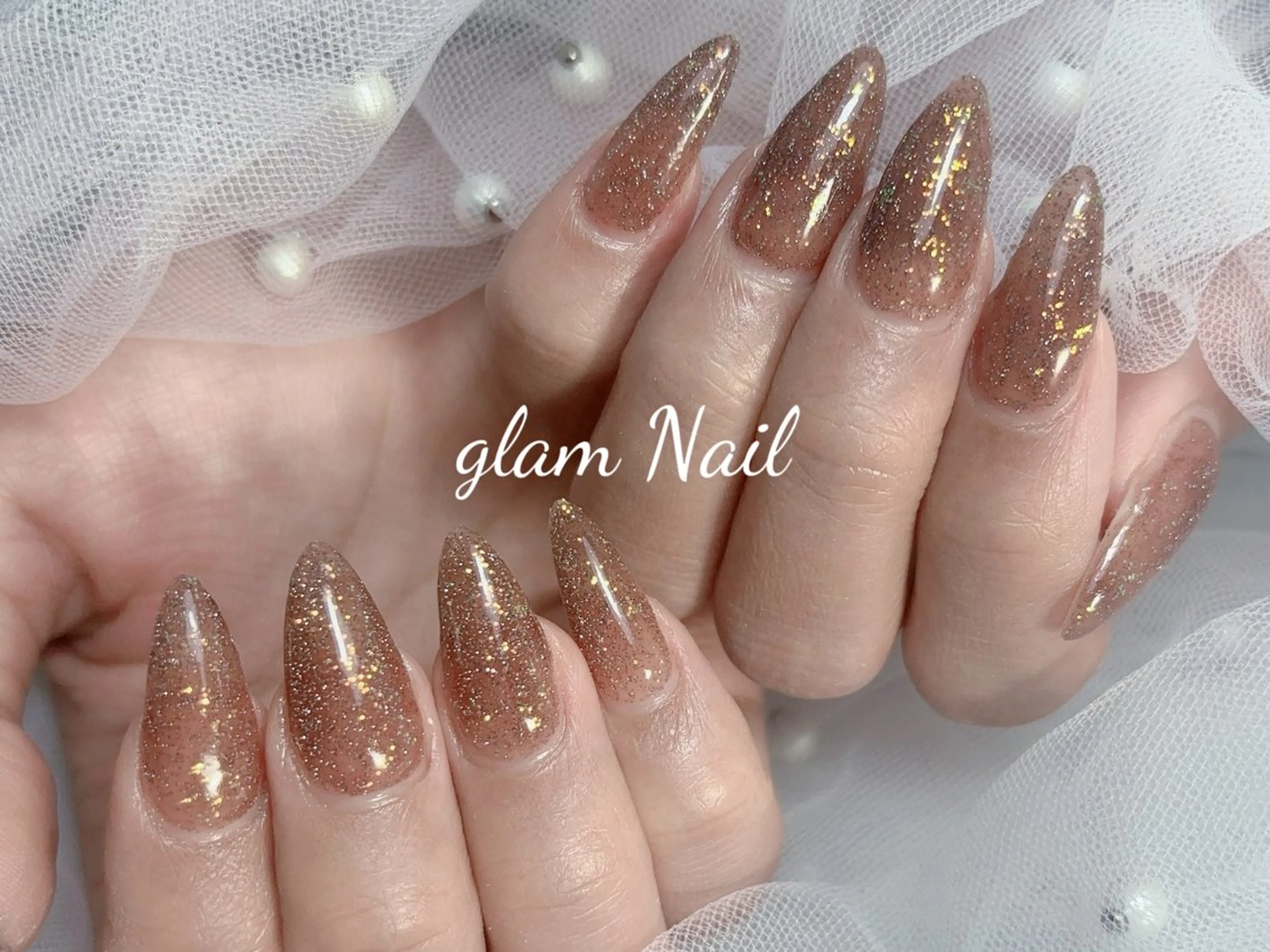 ネイル ハンドネイル エツメ💅 長さだし🎀デザインのネイルデザイン