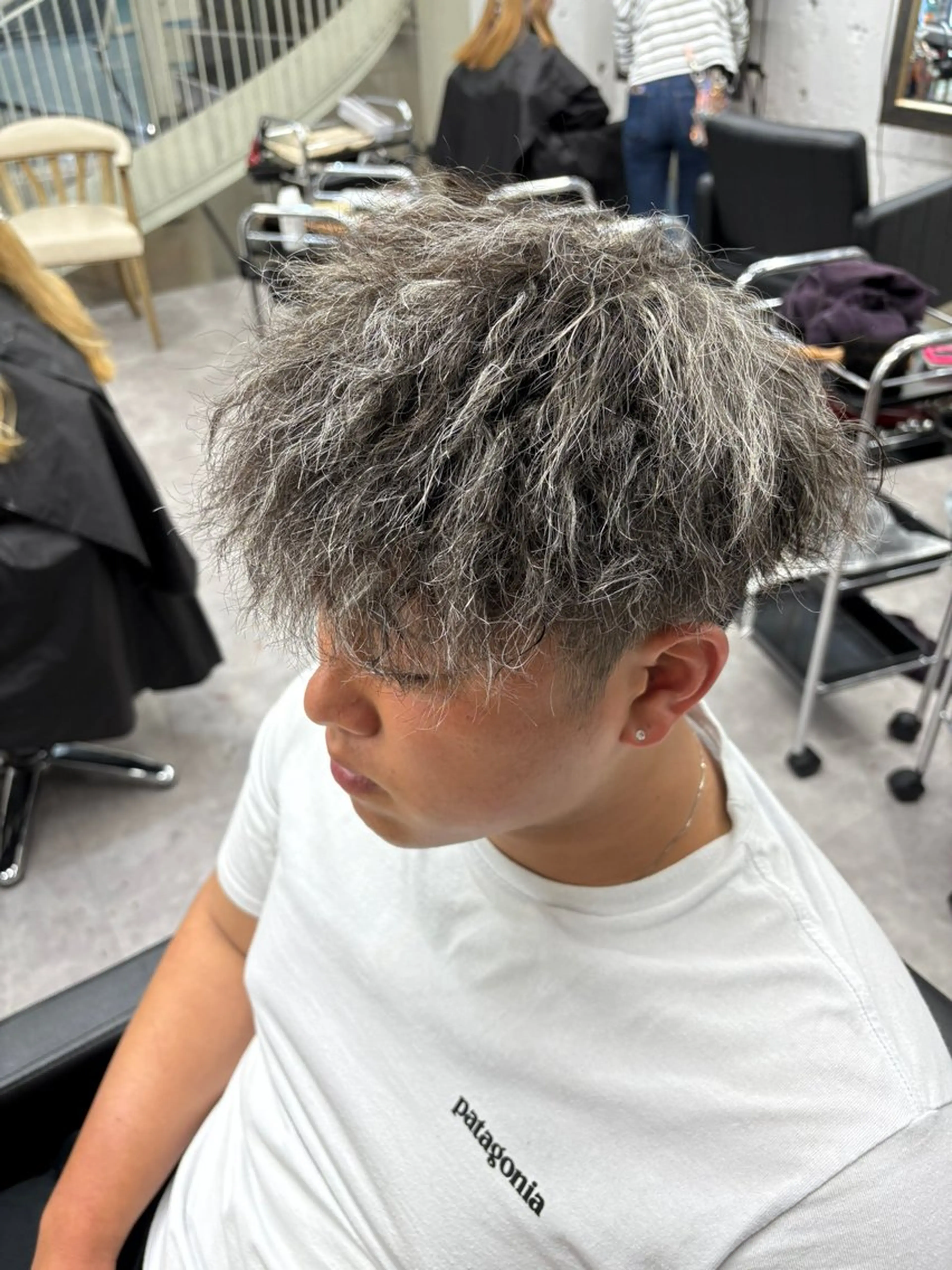 カラー パーマ メンズ 笹江 瑞穂のヘアスタイル