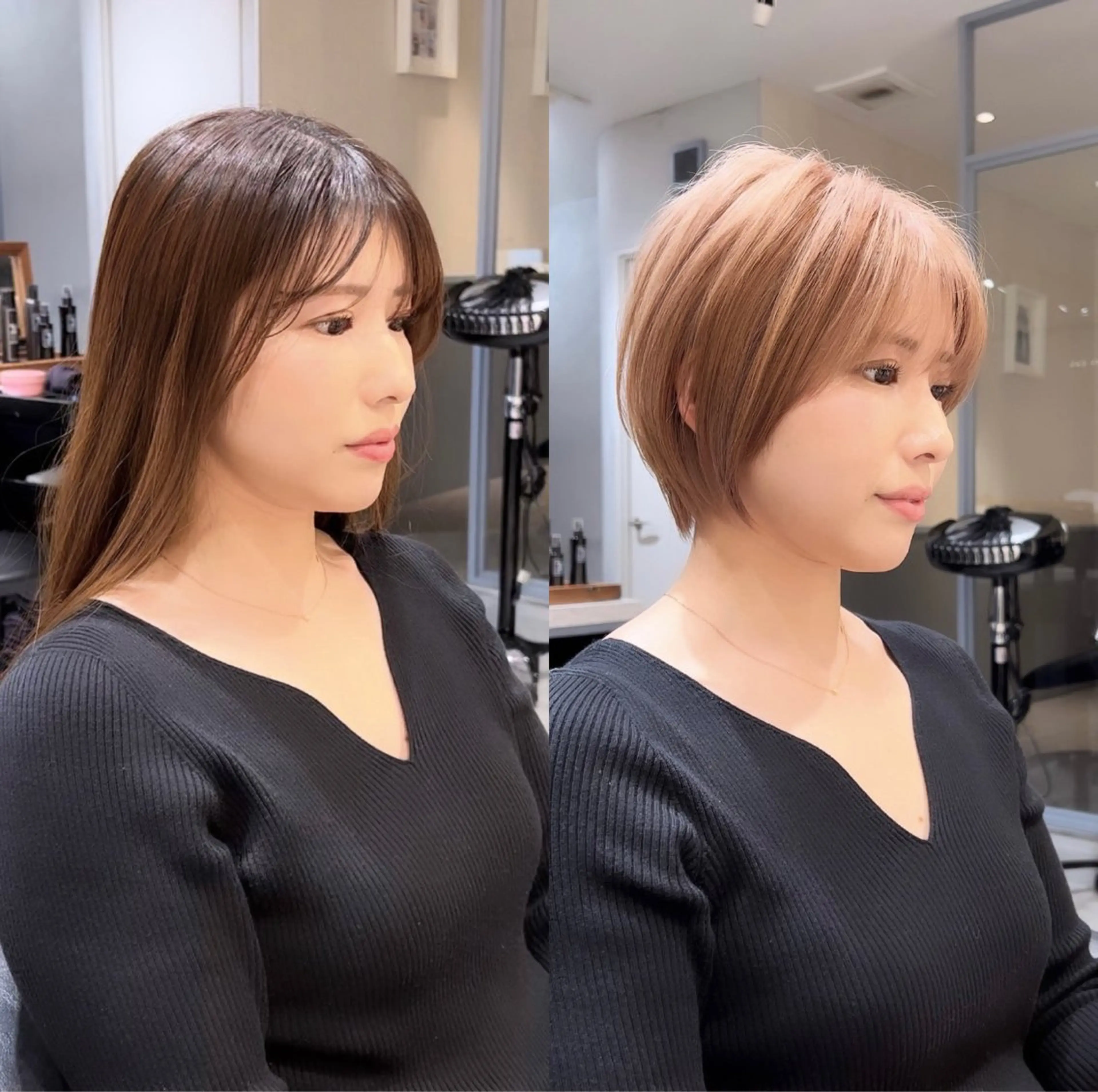 ショート カット ヘアカラー トリートメント レイヤー/ボブ 高嶋 優のヘアスタイル