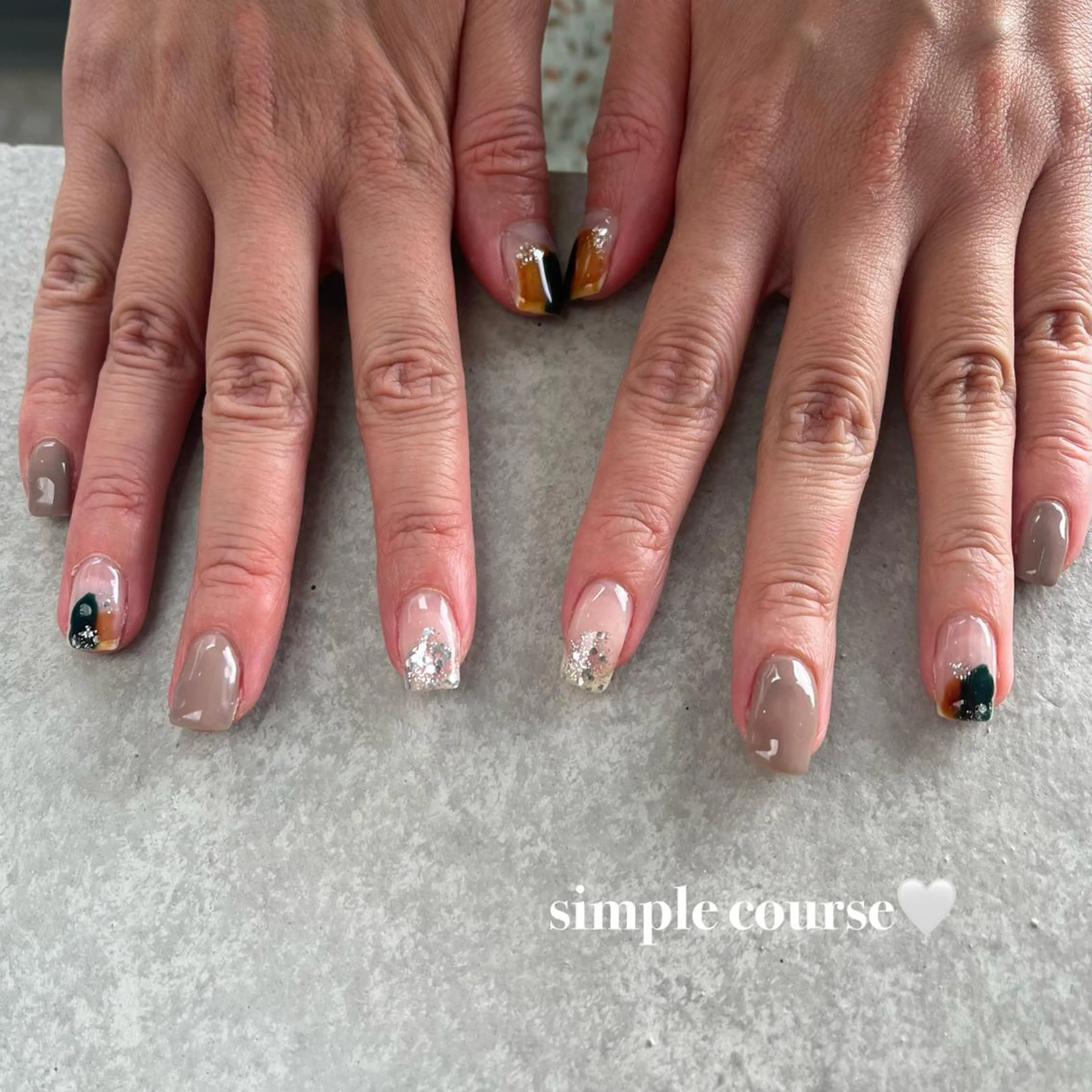 ネイル ハンドネイル 🤎Two ERI🤎のネイルデザイン