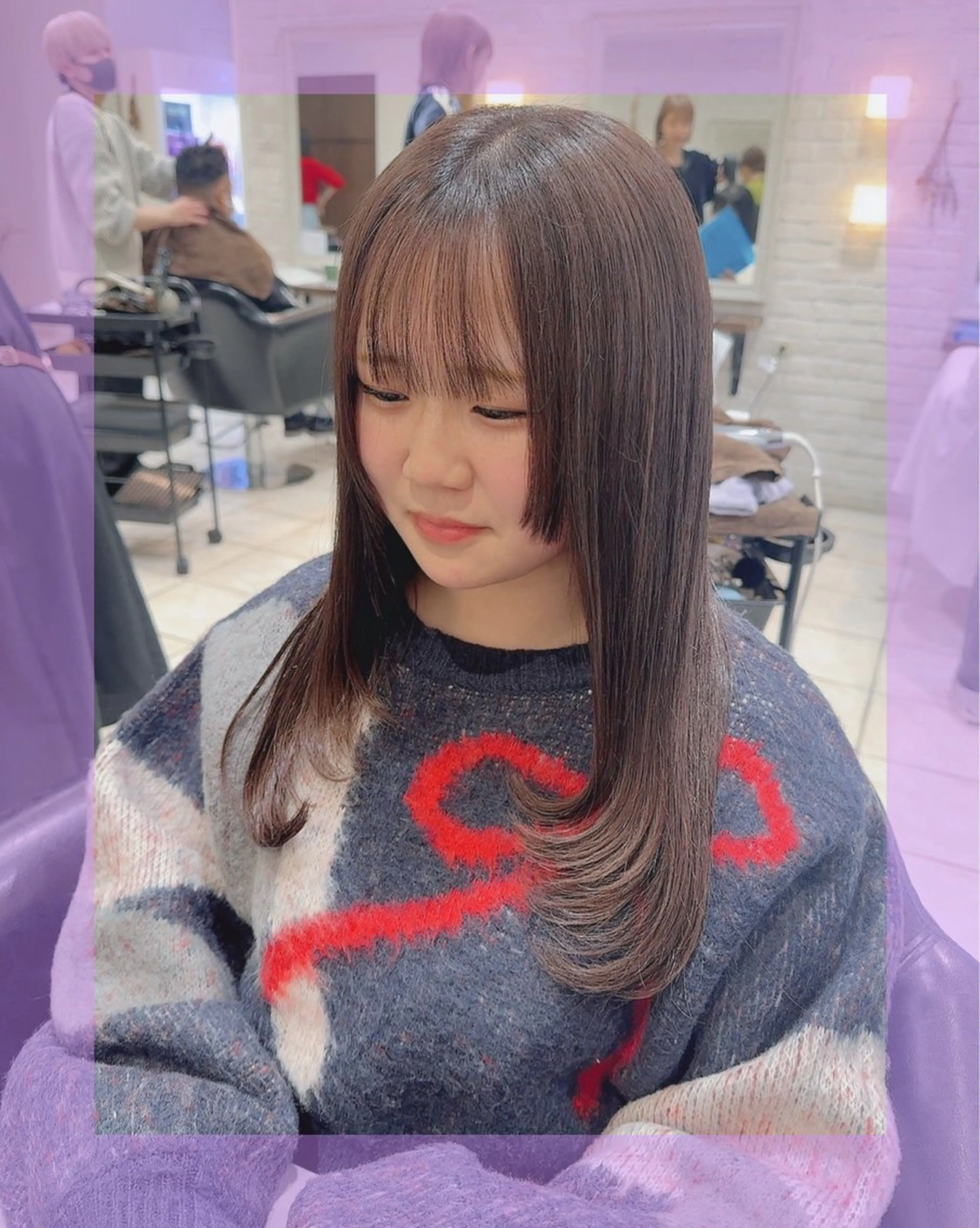 ロング カラー ブリーチ ブラウンカラー ココアブラウン レイヤーカット ブリーチ♡メンズ マッシュ♡MIUのヘアスタイル