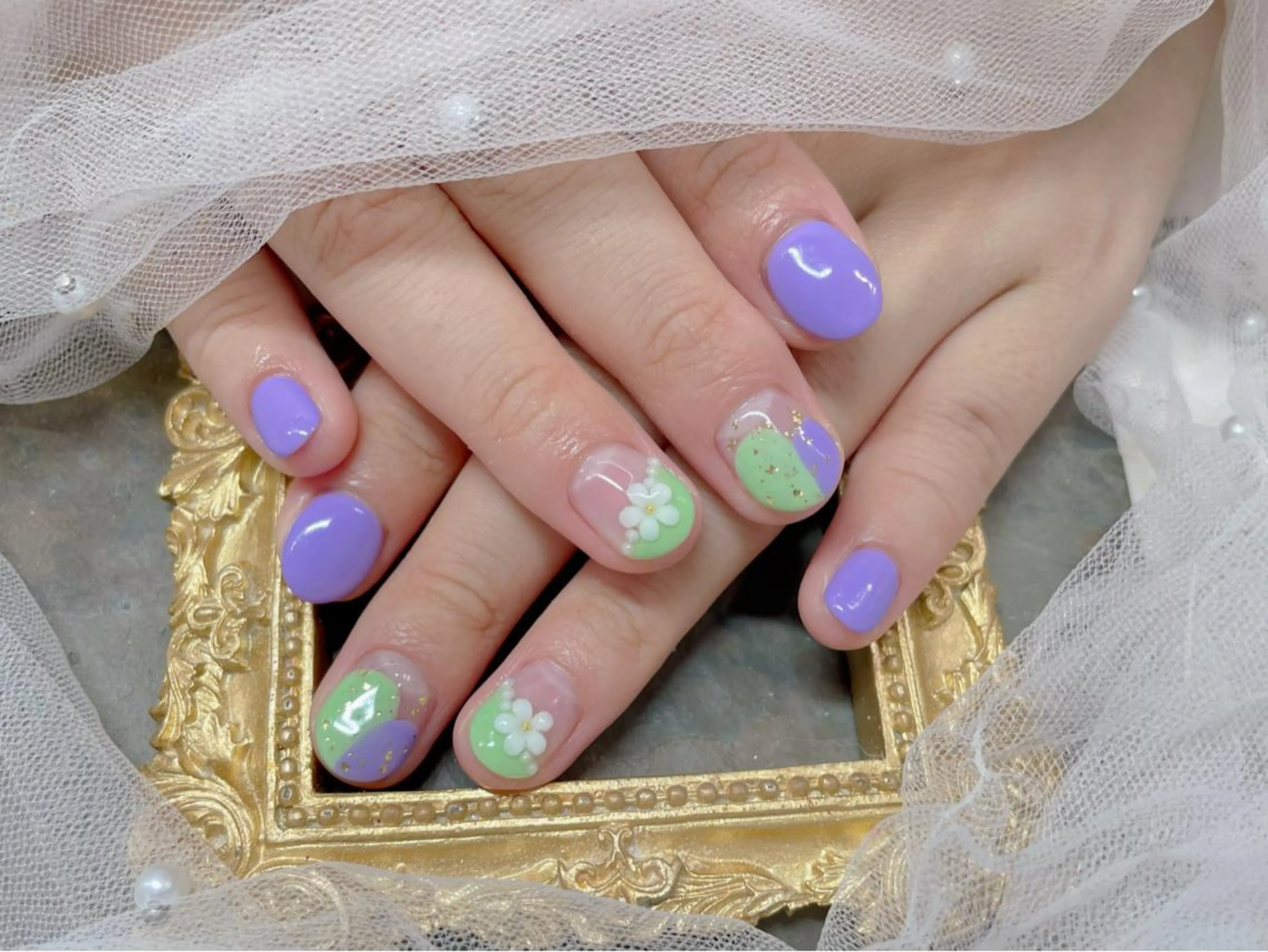 ネイル ハンドネイル マジック ミラーのネイルデザイン