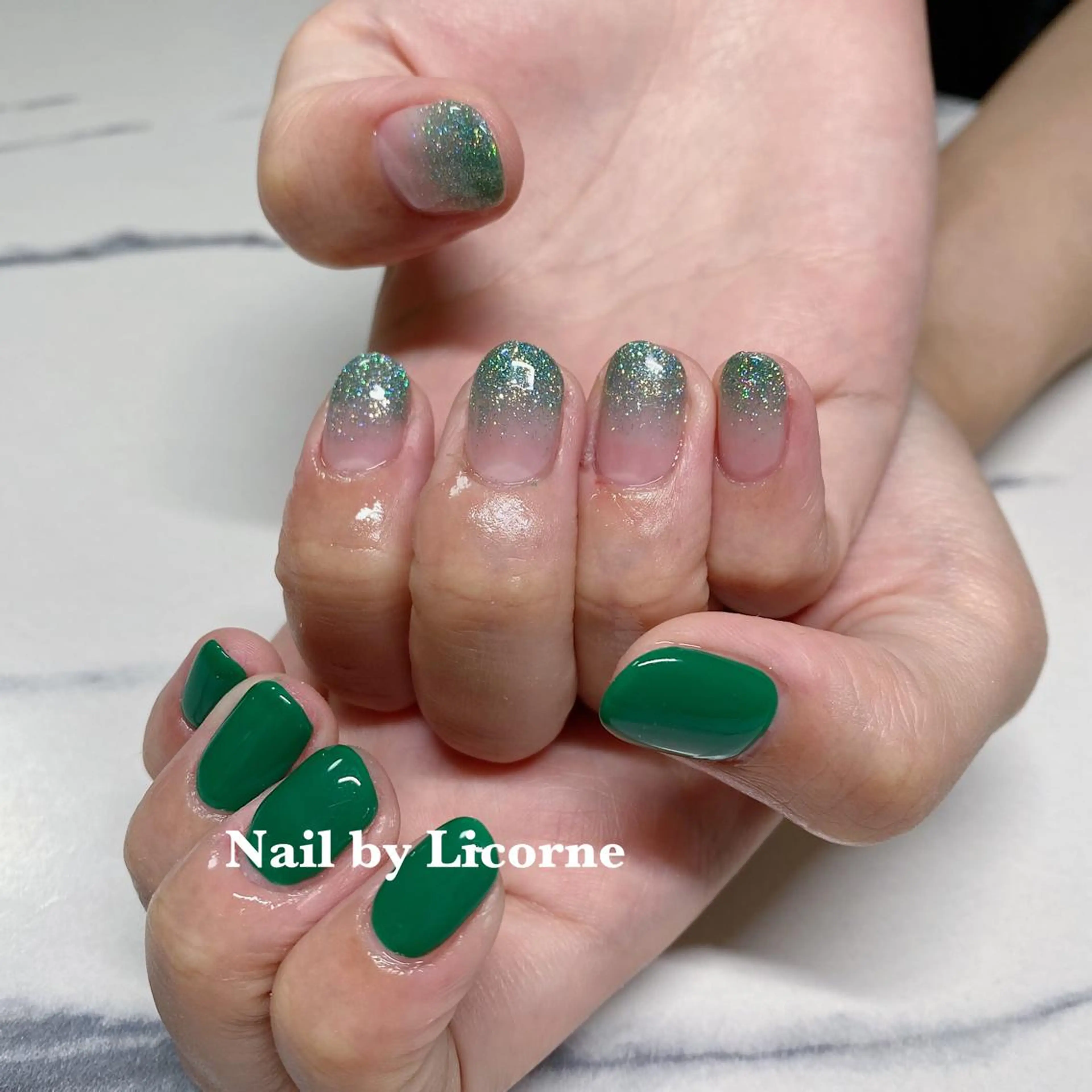 ネイル アートネイル オーロラネイル フレンチネイル 氷ネイル・うるうるネイル マグネットネイル ハンドネイル Nail by Licorneのネイルデザイン