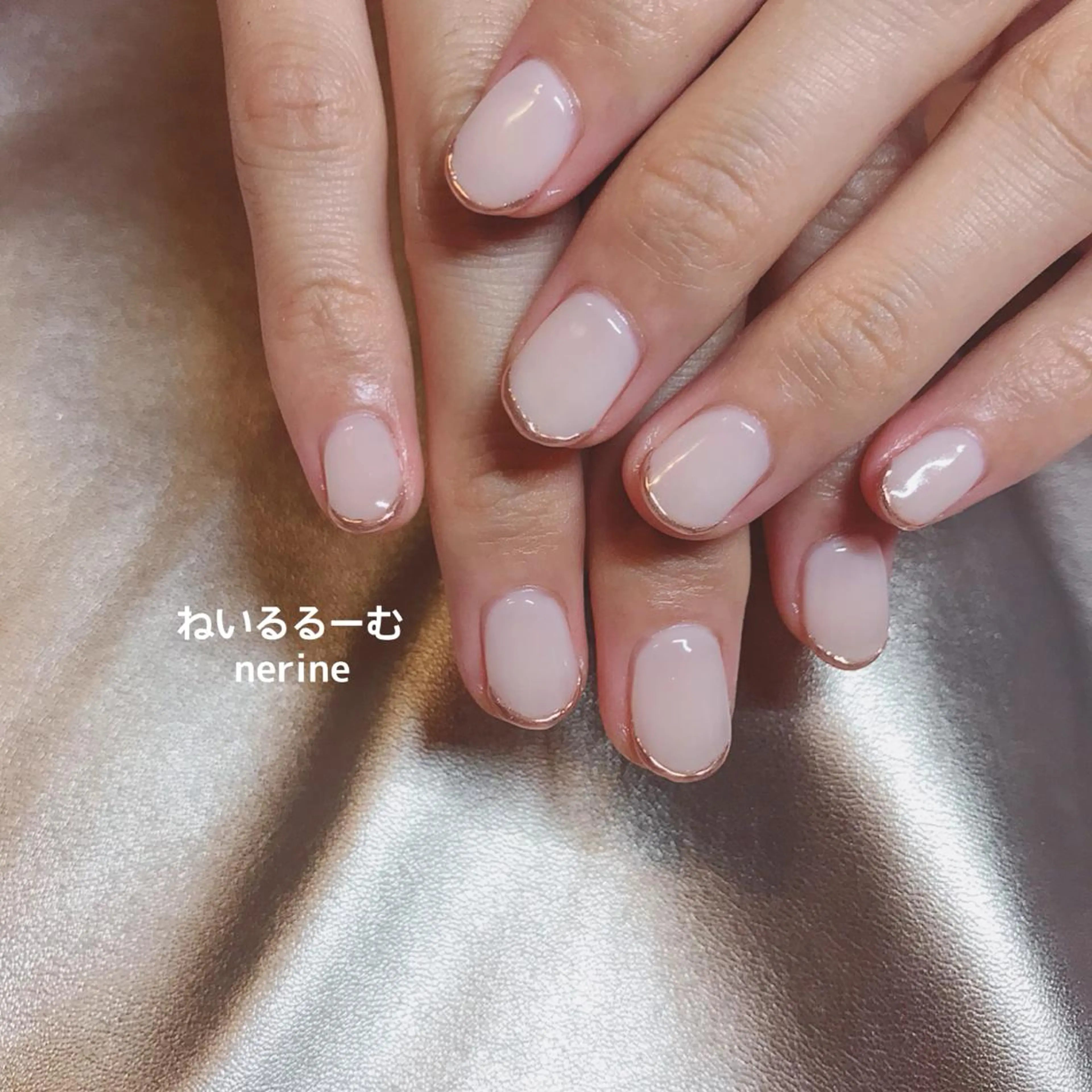ネイル フレンチネイル ミラーネイル NAILST Naomiのネイルデザイン