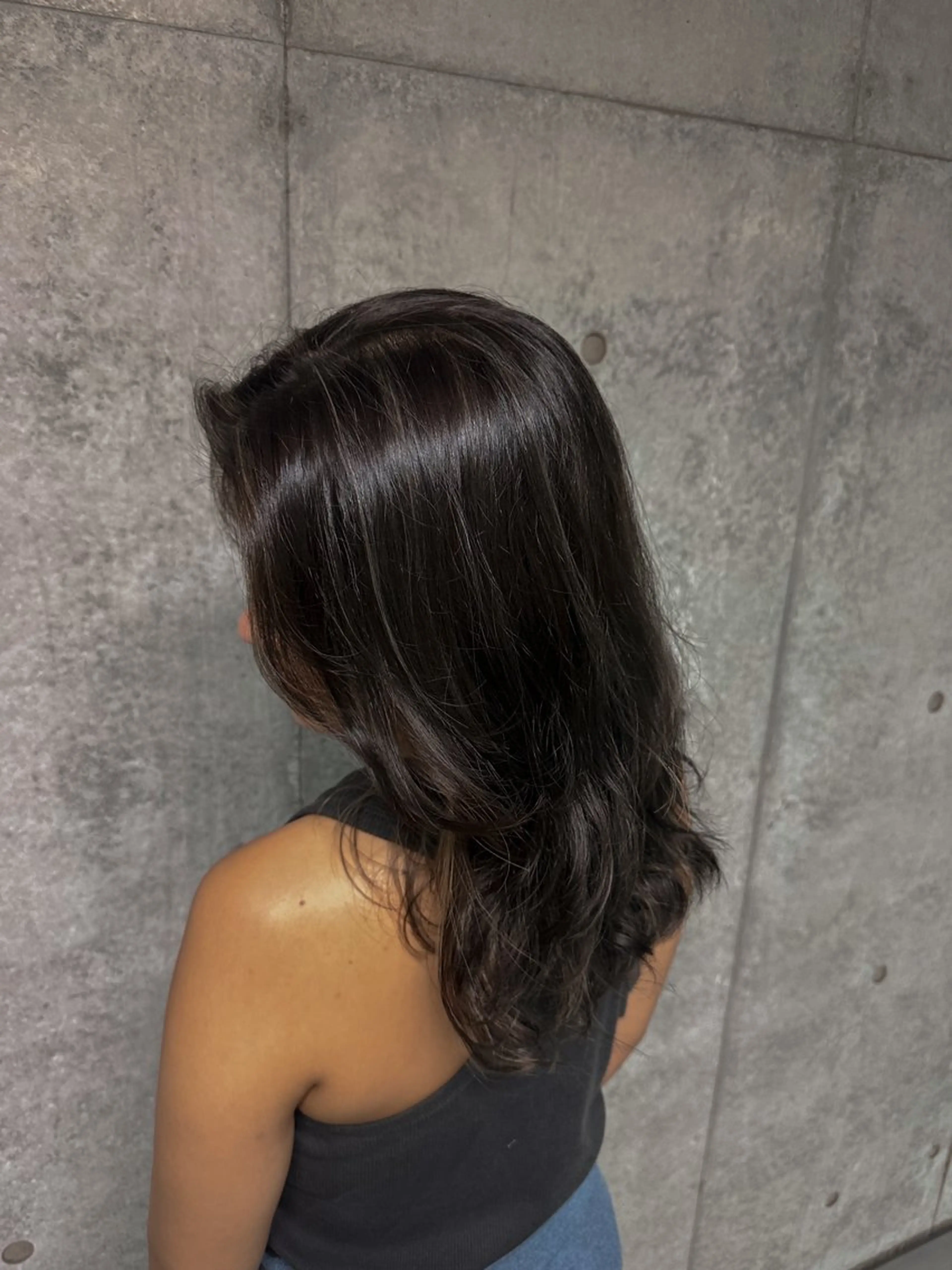 ロング カラー パーマ 梅津 桜子のヘアスタイル