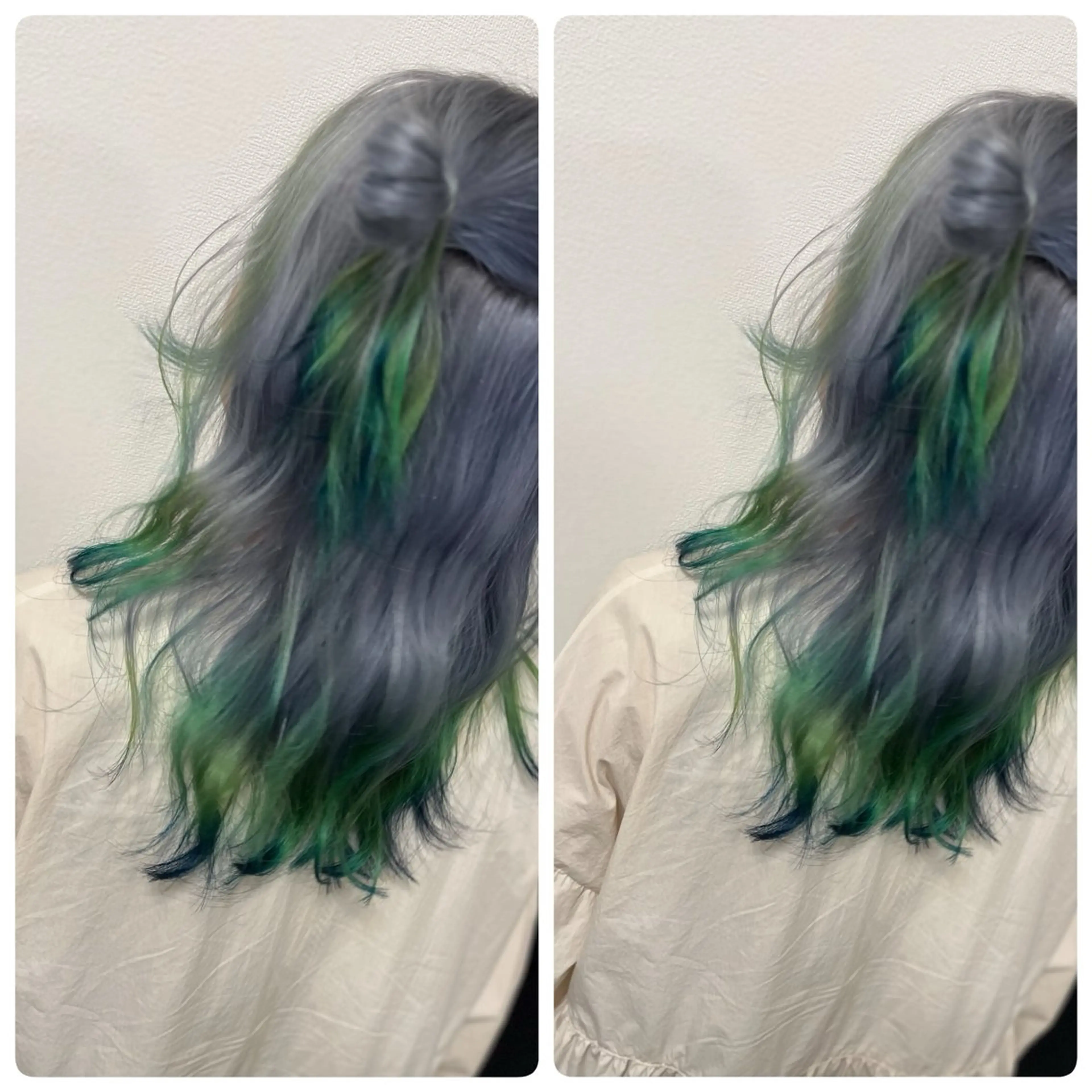 セミロング ヘアカラー 飯星慧斗 /ブリーチ、縮毛矯正のヘアスタイル