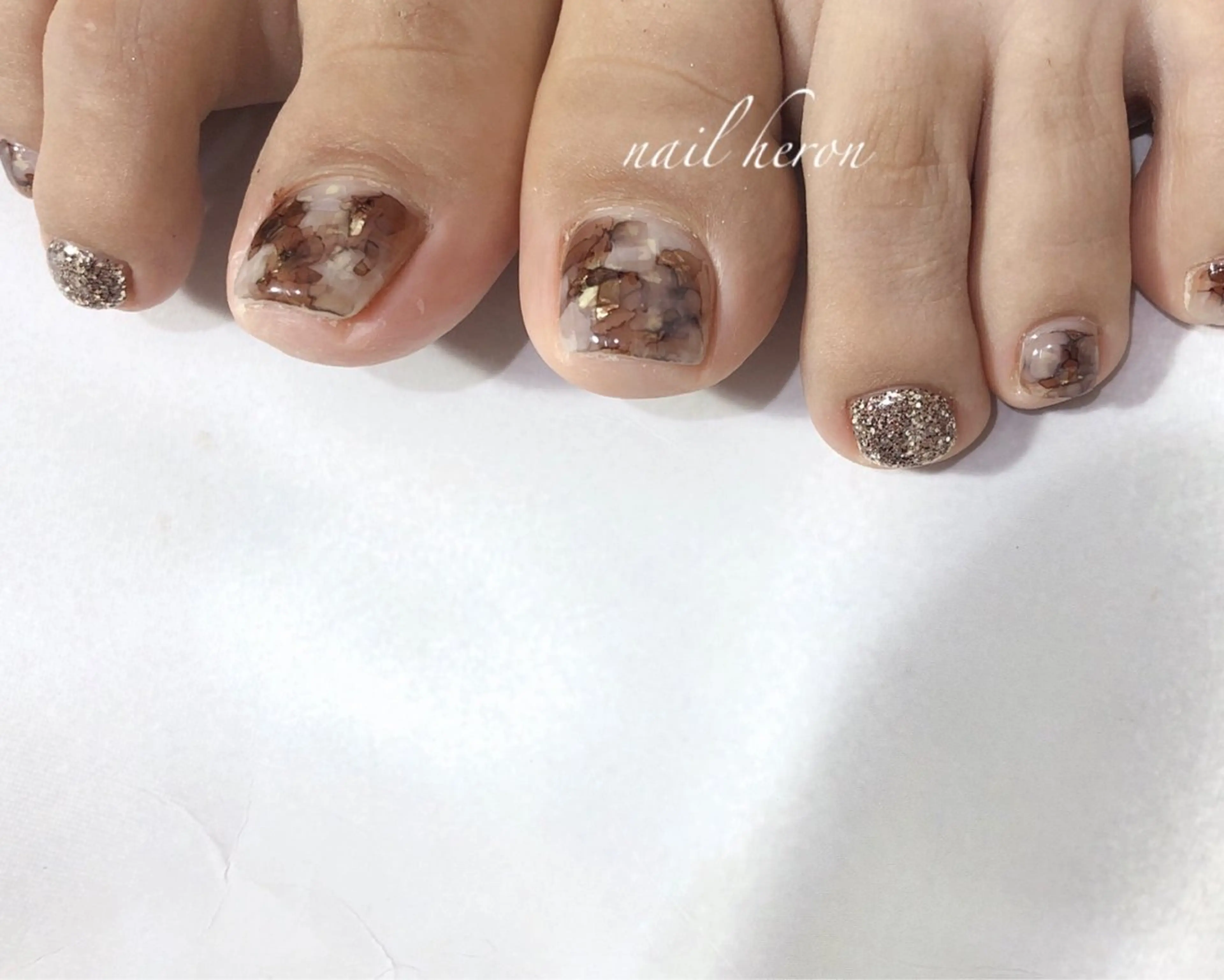 ネイル フットネイル フットネイル saki_ nail heronのネイルデザイン