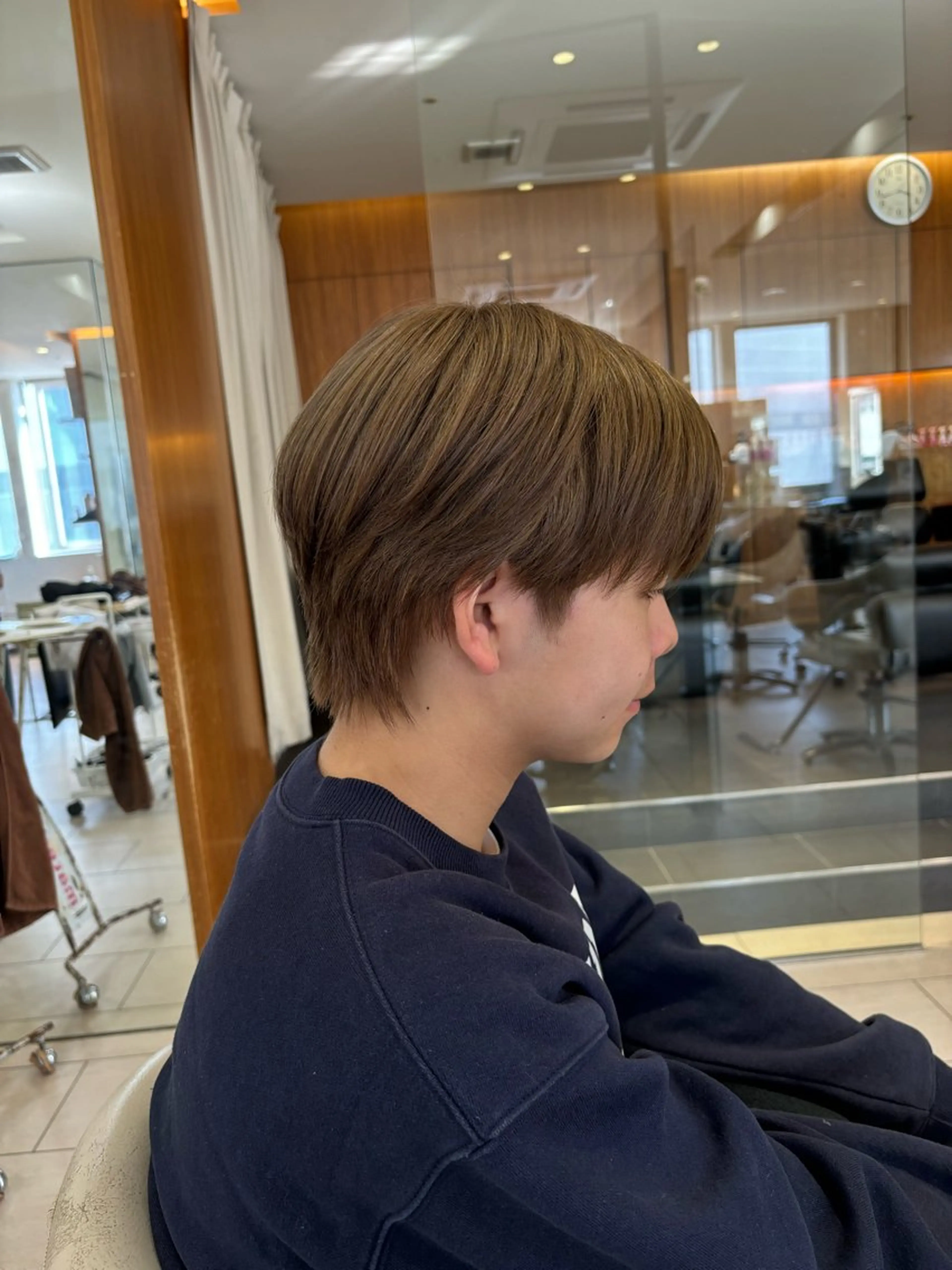 カラー メンズ マッシュ シースルーマッシュ ベージュカラー カット ヘアカラー AUBE HAIR camelia　枚方店所属・メンズパーマ/ メンズカット/渡邊亘のヘアスタイル