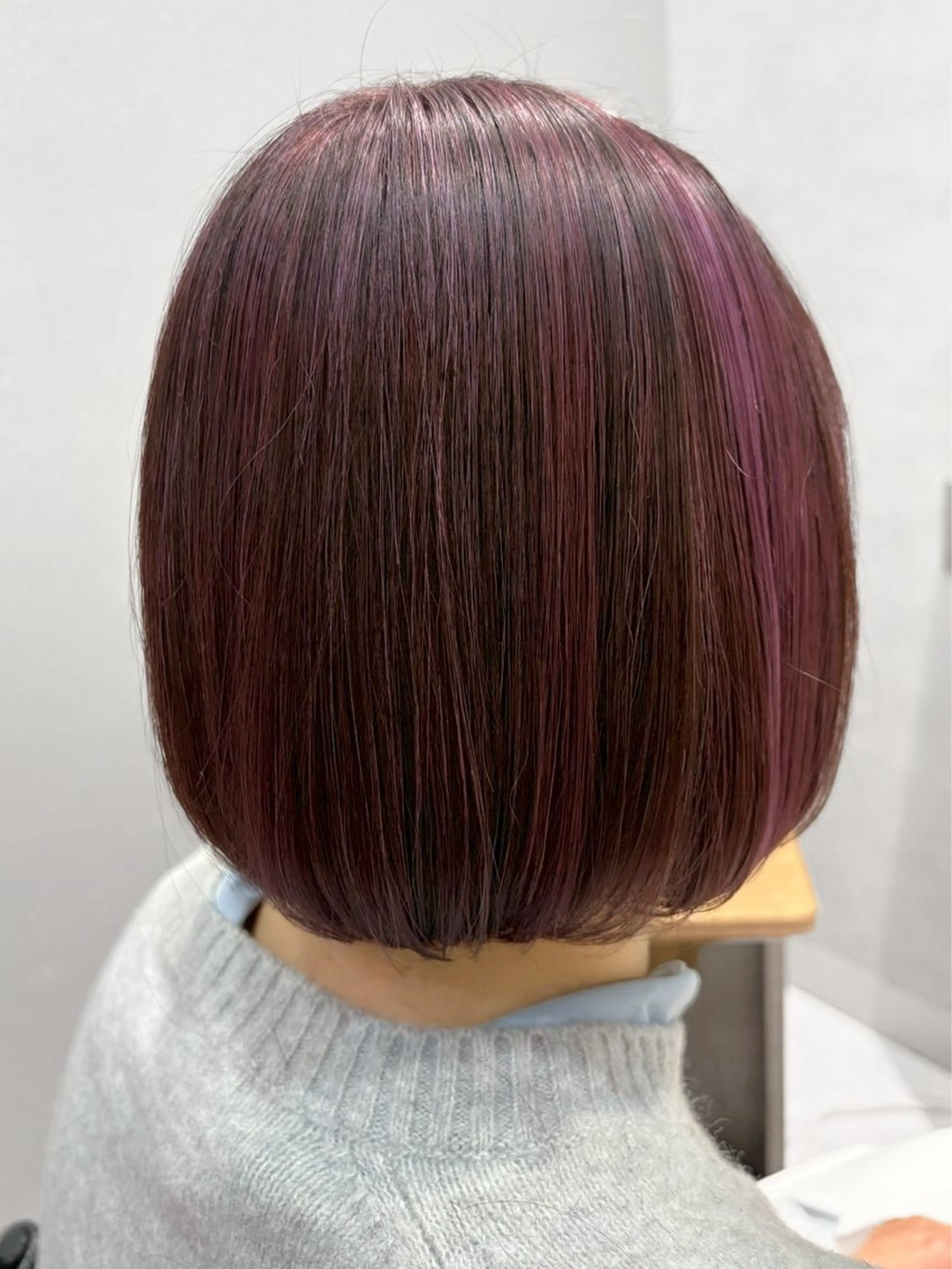 ミディアム カラー カット ヘアカラー トリートメント ハイトーン/韓国風/ 艶髪/吉祥寺のヘアスタイル