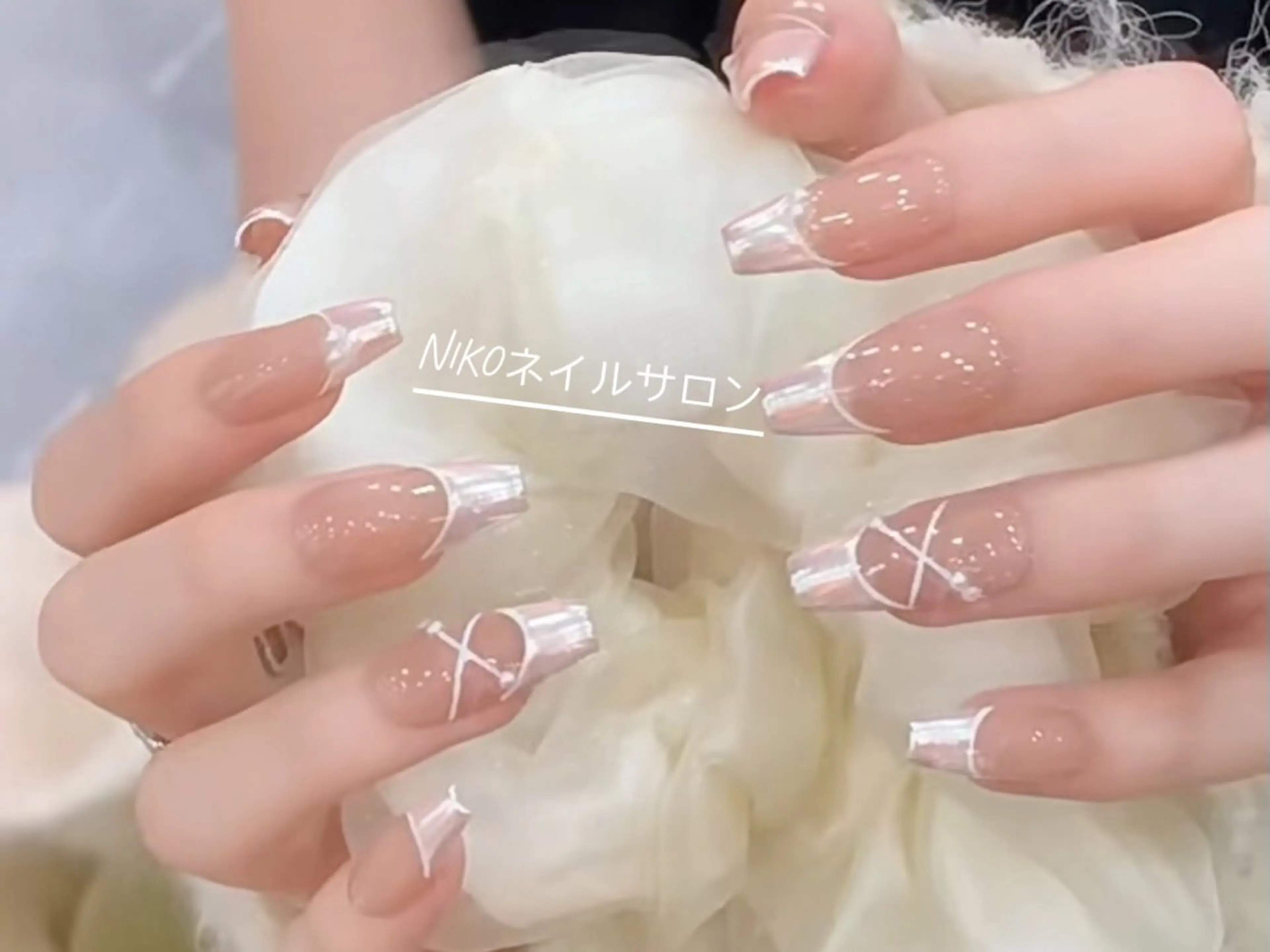 ネイル ジェルネイル ハート 韓国ネイル ニュアンスネイル パラジェル ハンドネイル Nikoネイルサロン 高田馬場店のネイルデザイン