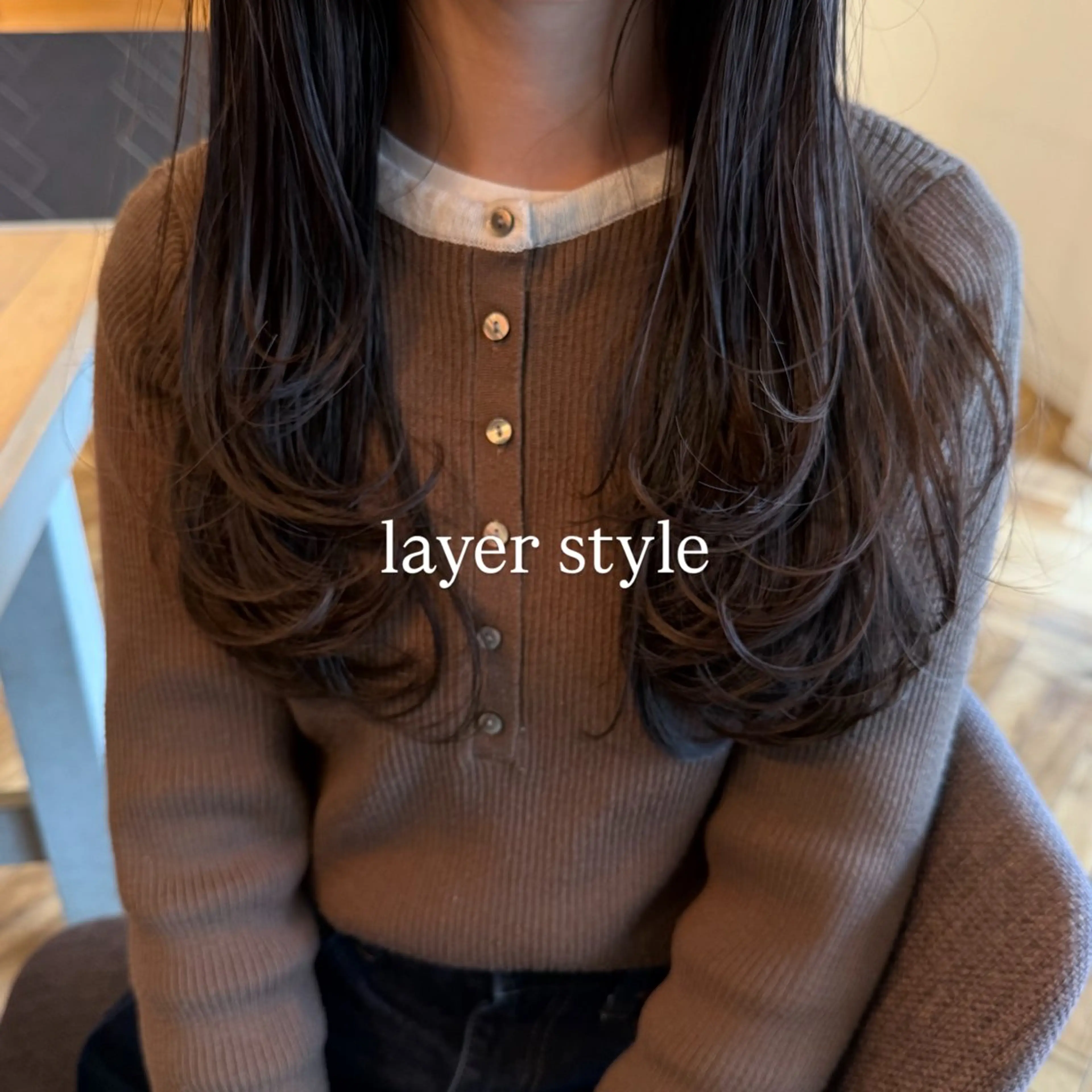 セミロング ヘアアレンジ レイヤーカット みなみ/韓国ボブ/ 韓国レイヤーのヘアスタイル