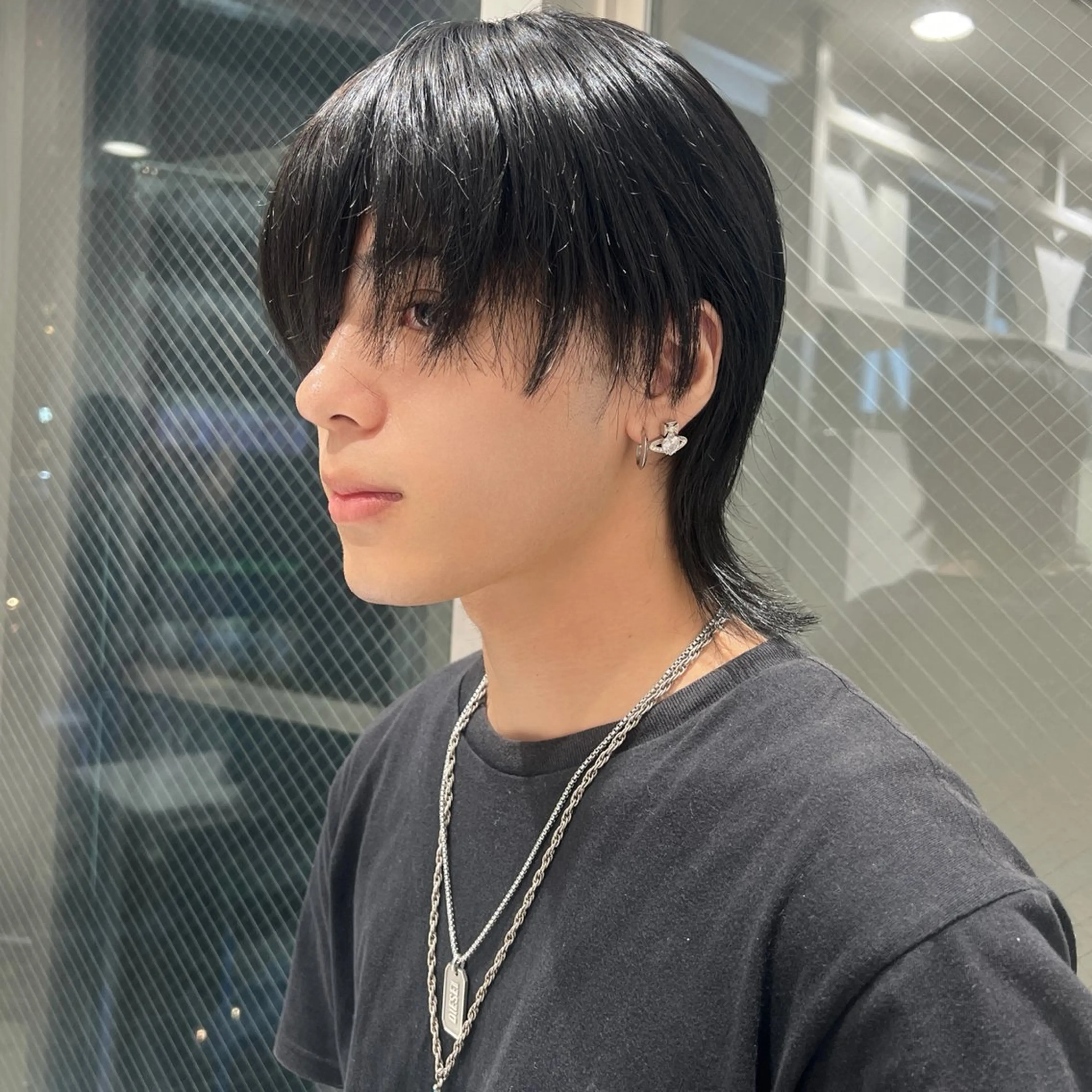 カラー メンズ メンズウルフカット ウルフカット ウルフカット/ ハイトーン/作山葵のヘアスタイル