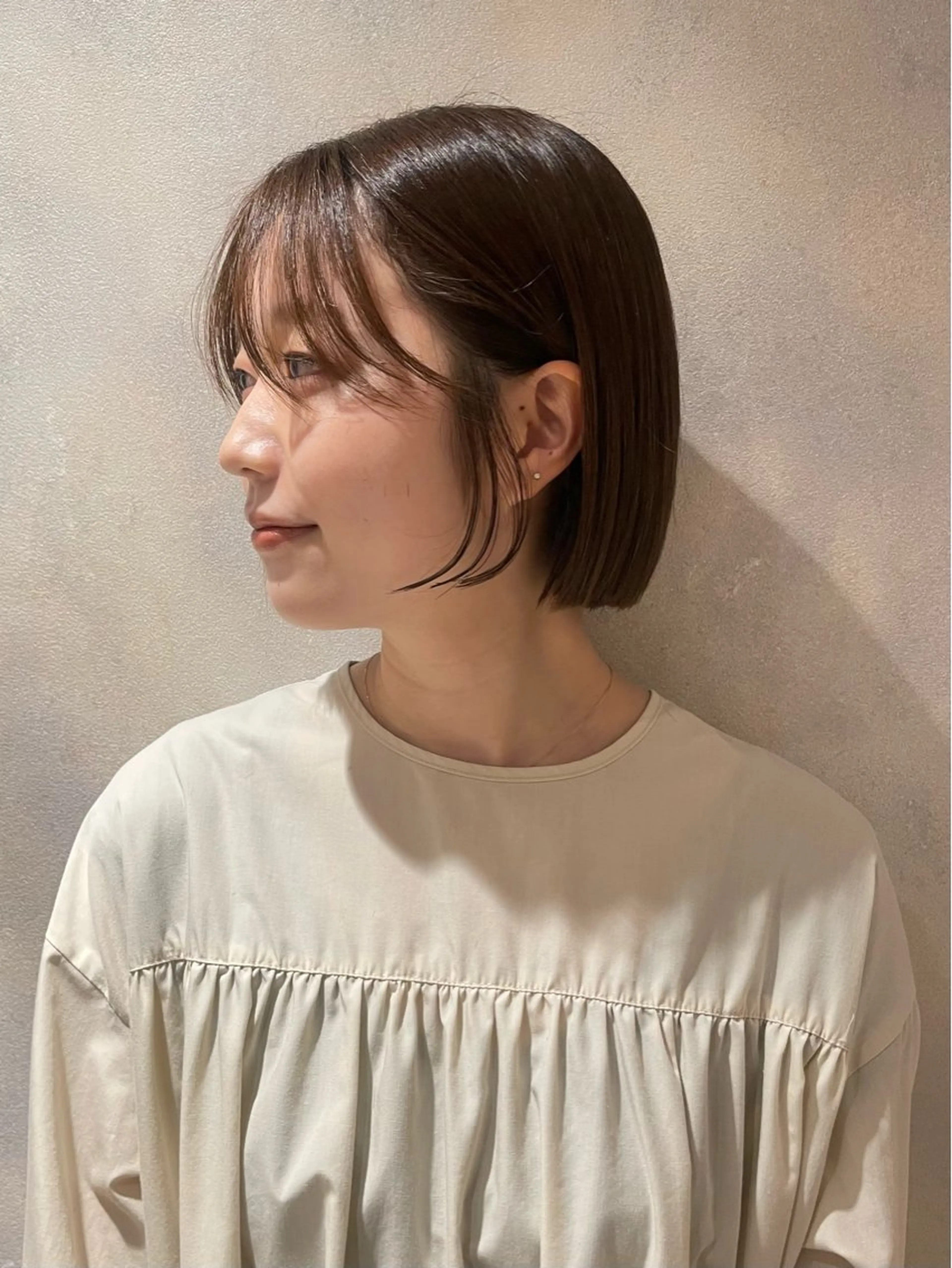 ミディアム カラー カット トリートメント ショート/ボブ/ 透明感カラー/ほのかのヘアスタイル