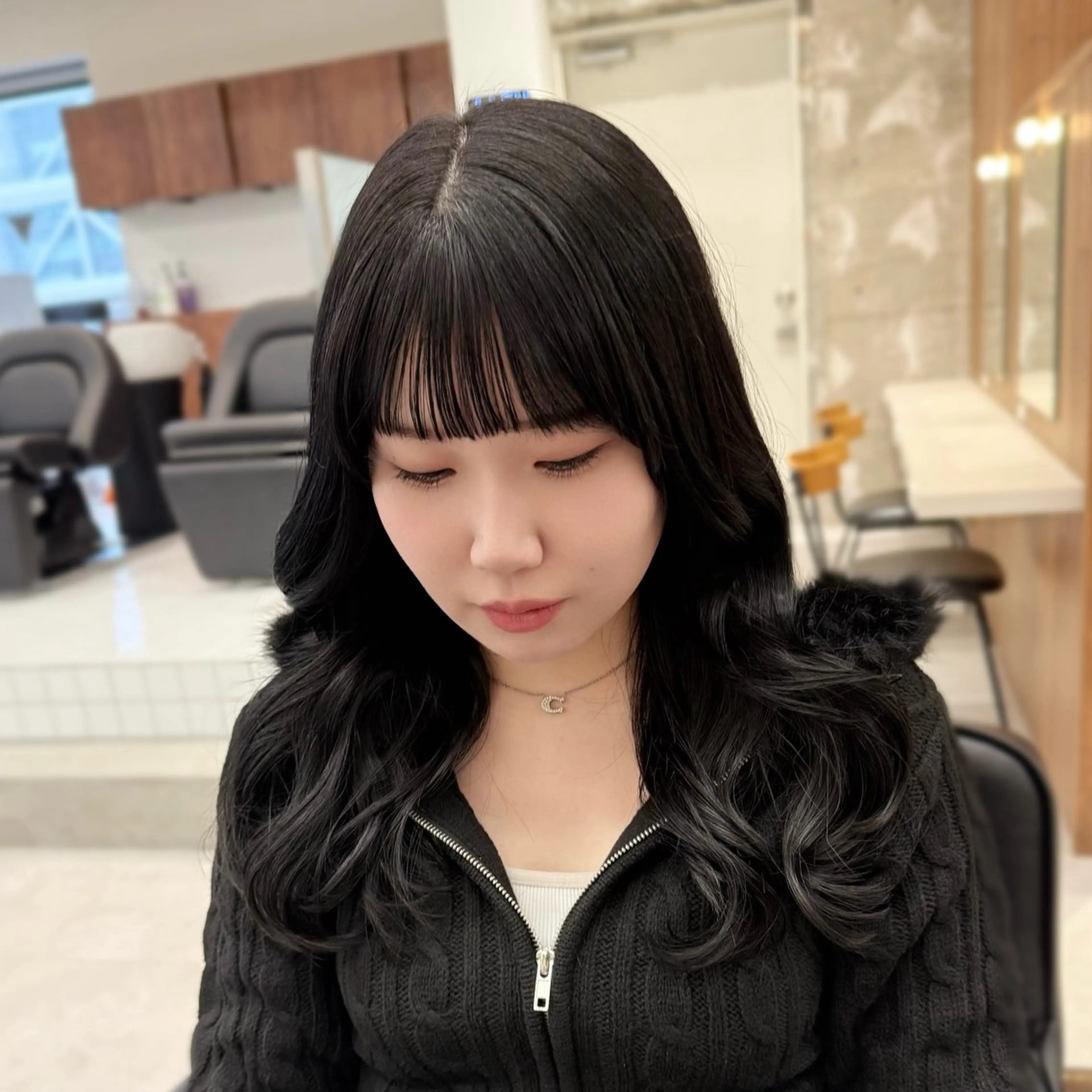 セミロング カラー カット ヘアカラー トリートメント 縮毛矯正+モテカラー 🎀✨MIHOのヘアスタイル