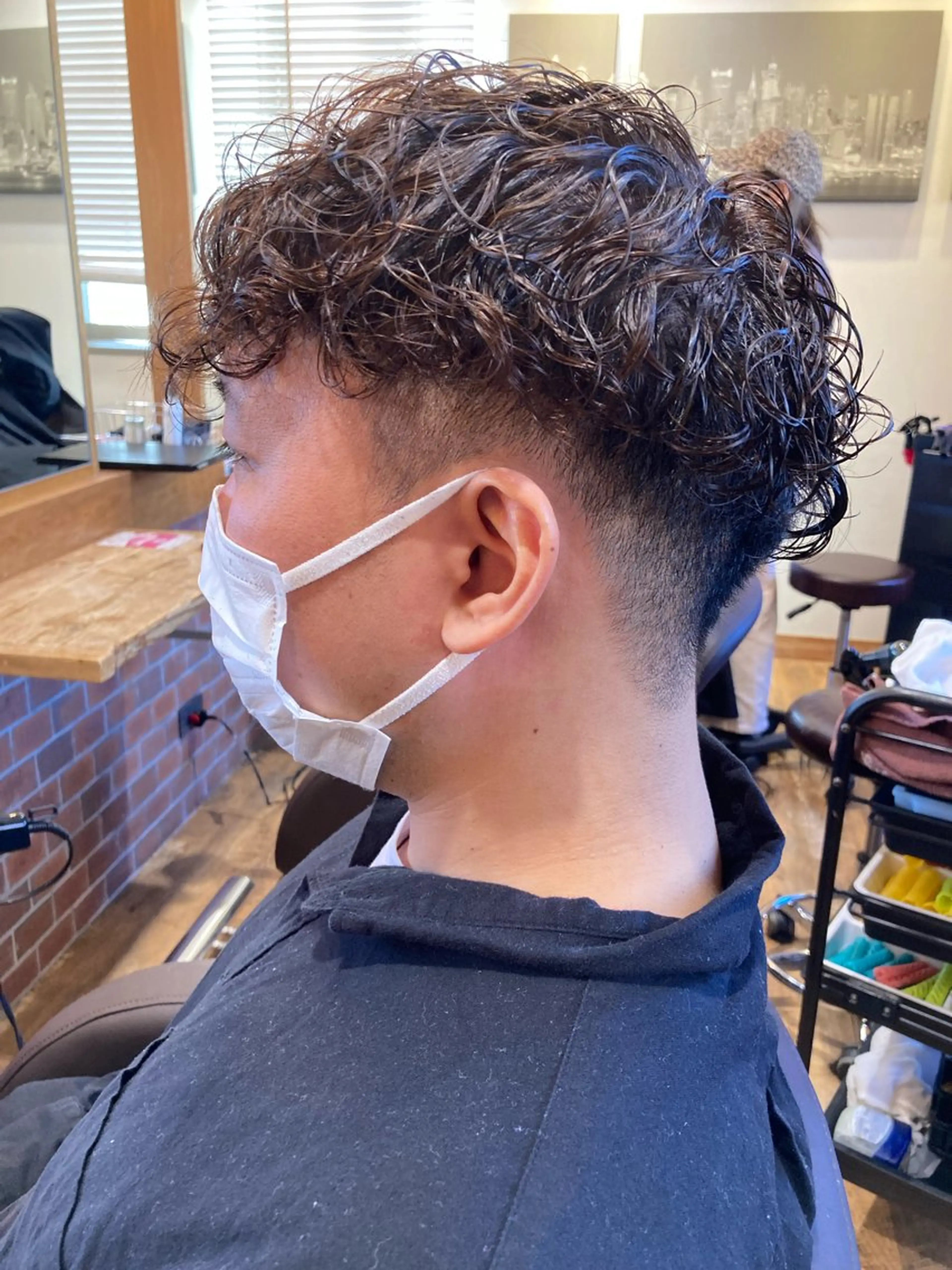 ミディアム パーマ カット パーマ トリートメント 菊地 優斗のヘアスタイル