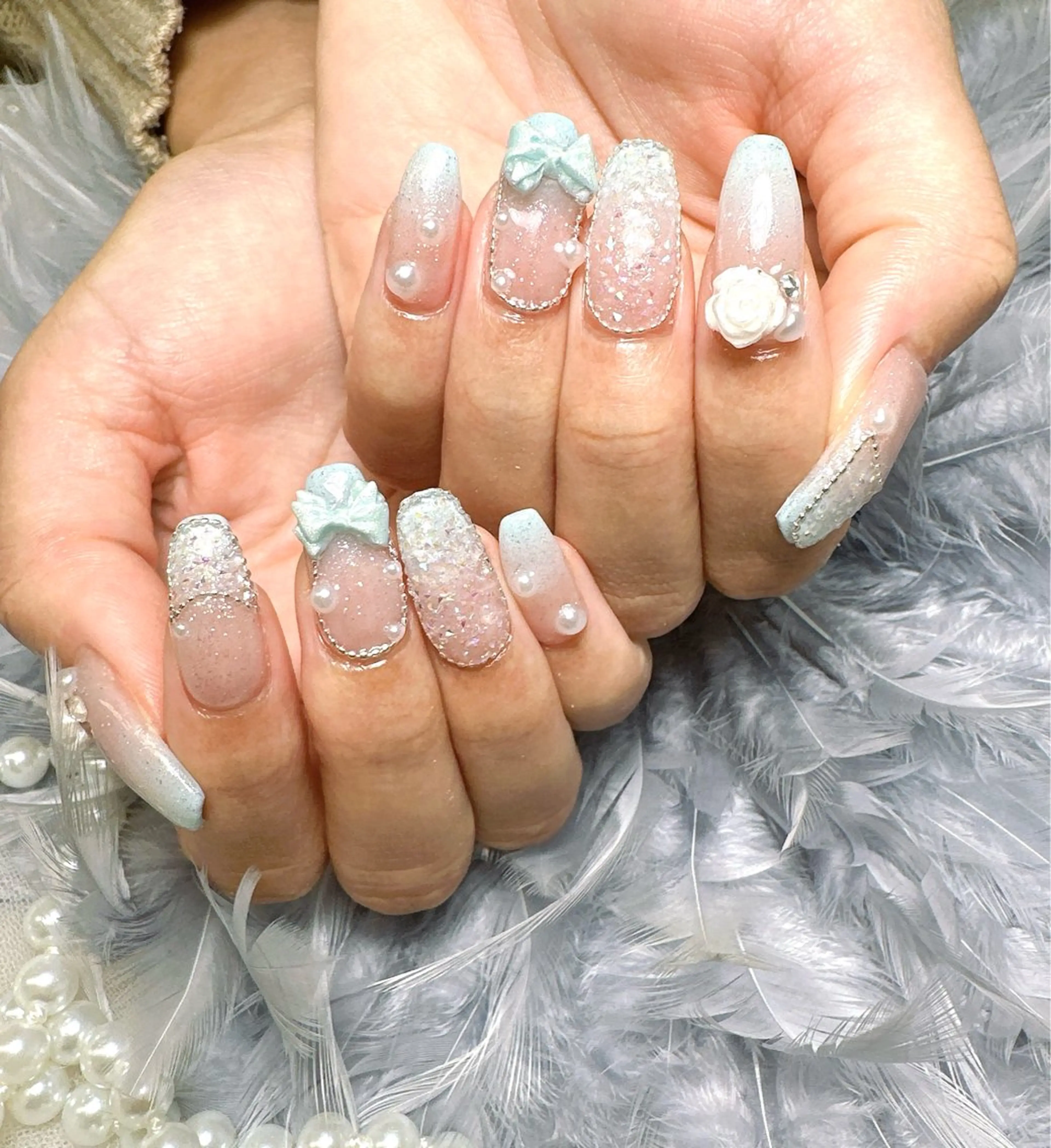 ネイル グラデーション 持ち込み ハンドネイル Pretty Nail Salonのネイルデザイン