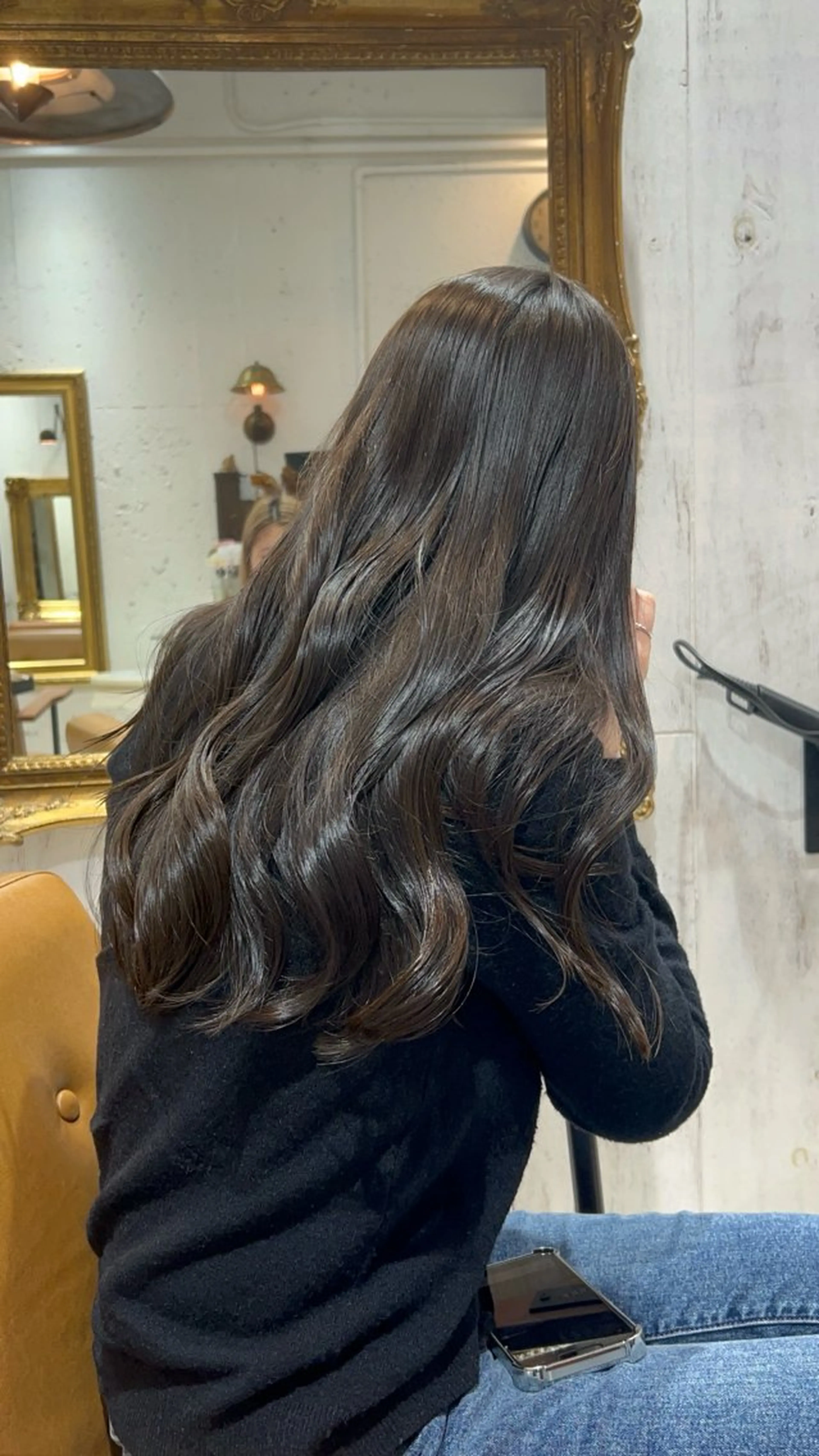 ロング カラー ヘアアレンジ アッシュ re view 日和のヘアスタイル